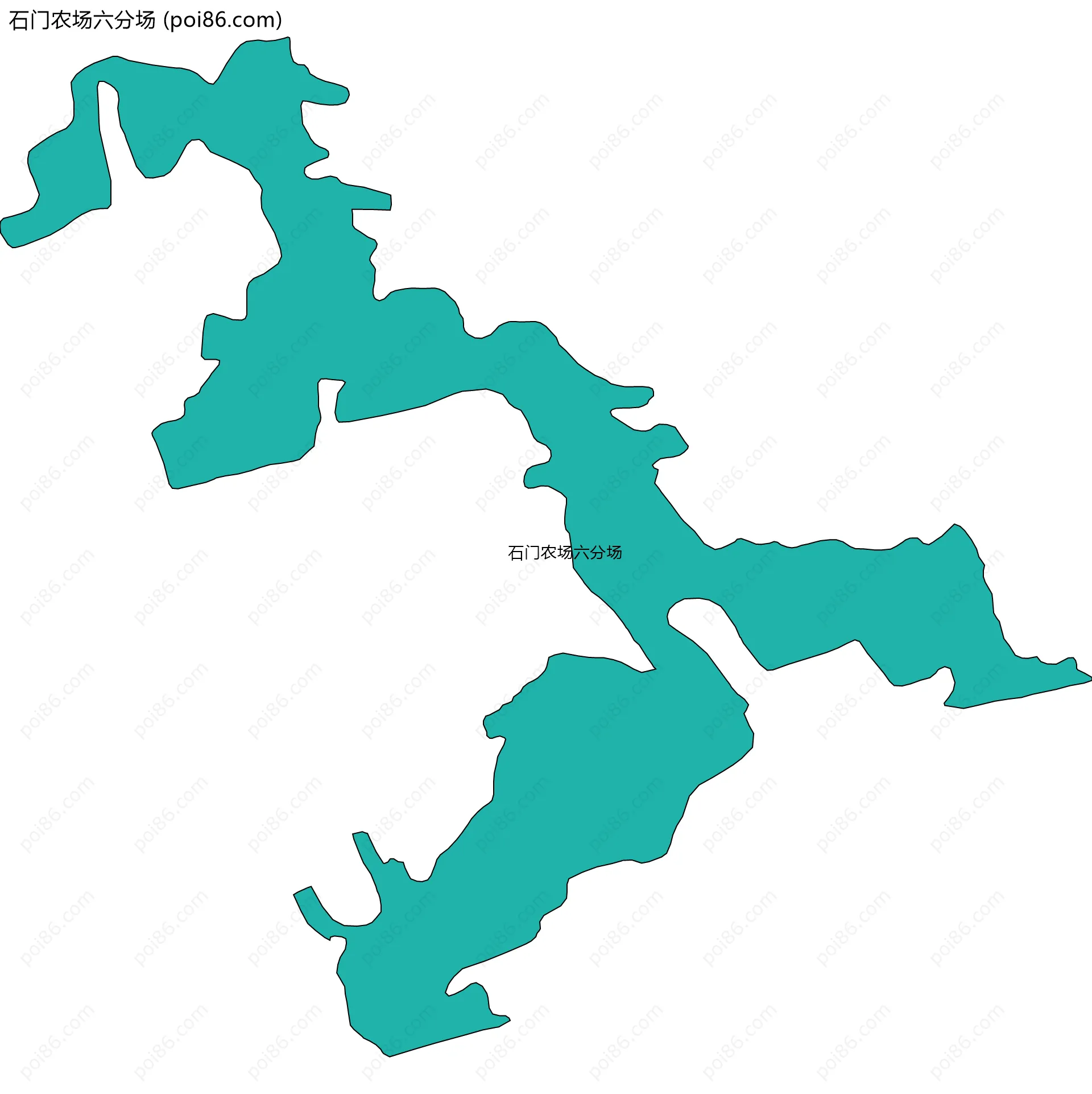 石门农场六分场边界地图