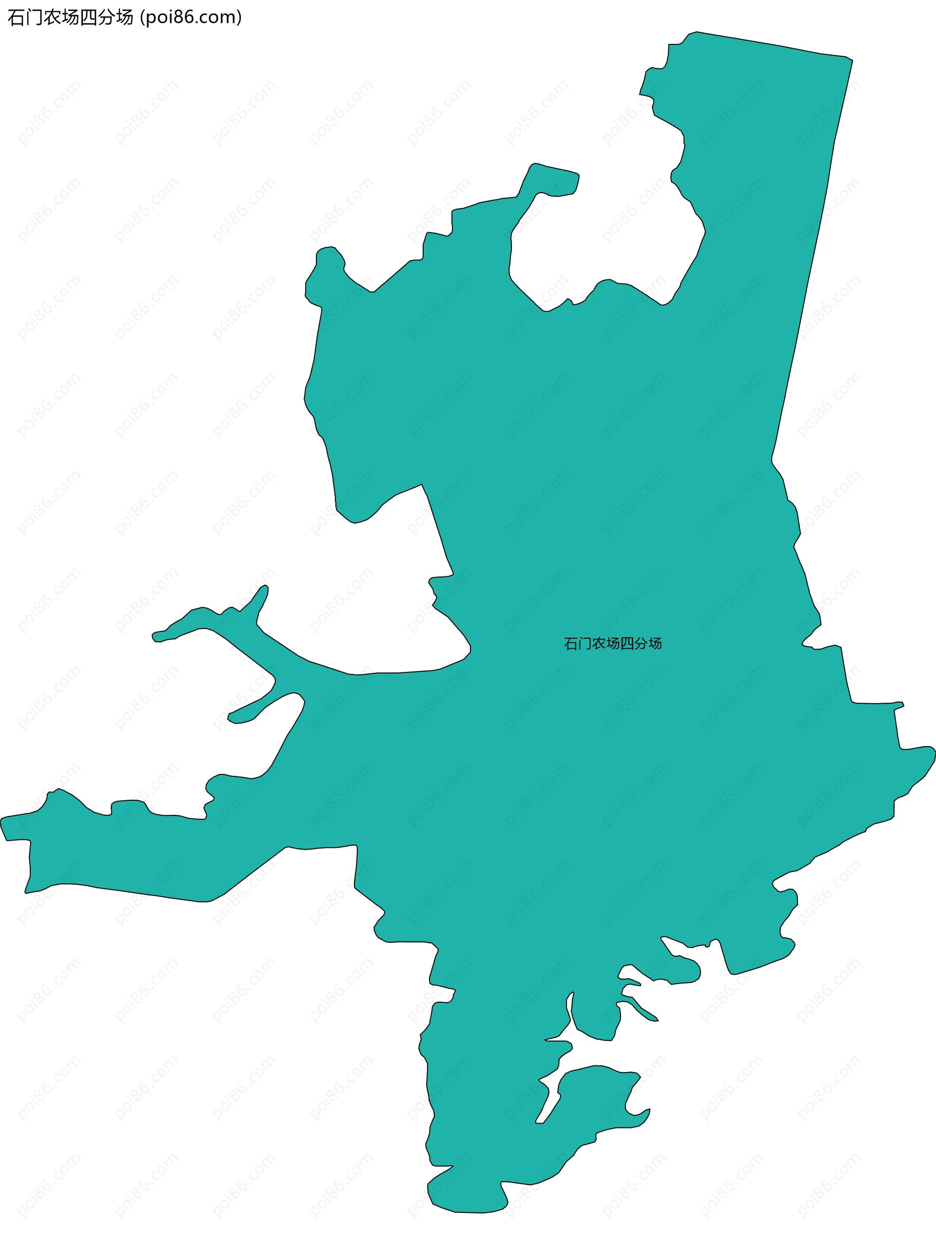 石门农场四分场边界地图