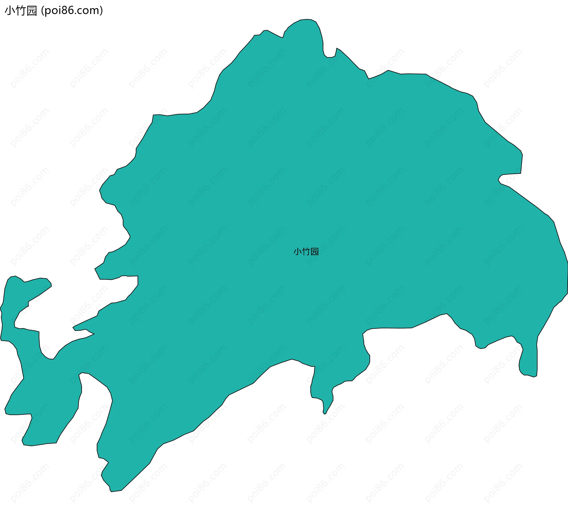 小竹园边界地图