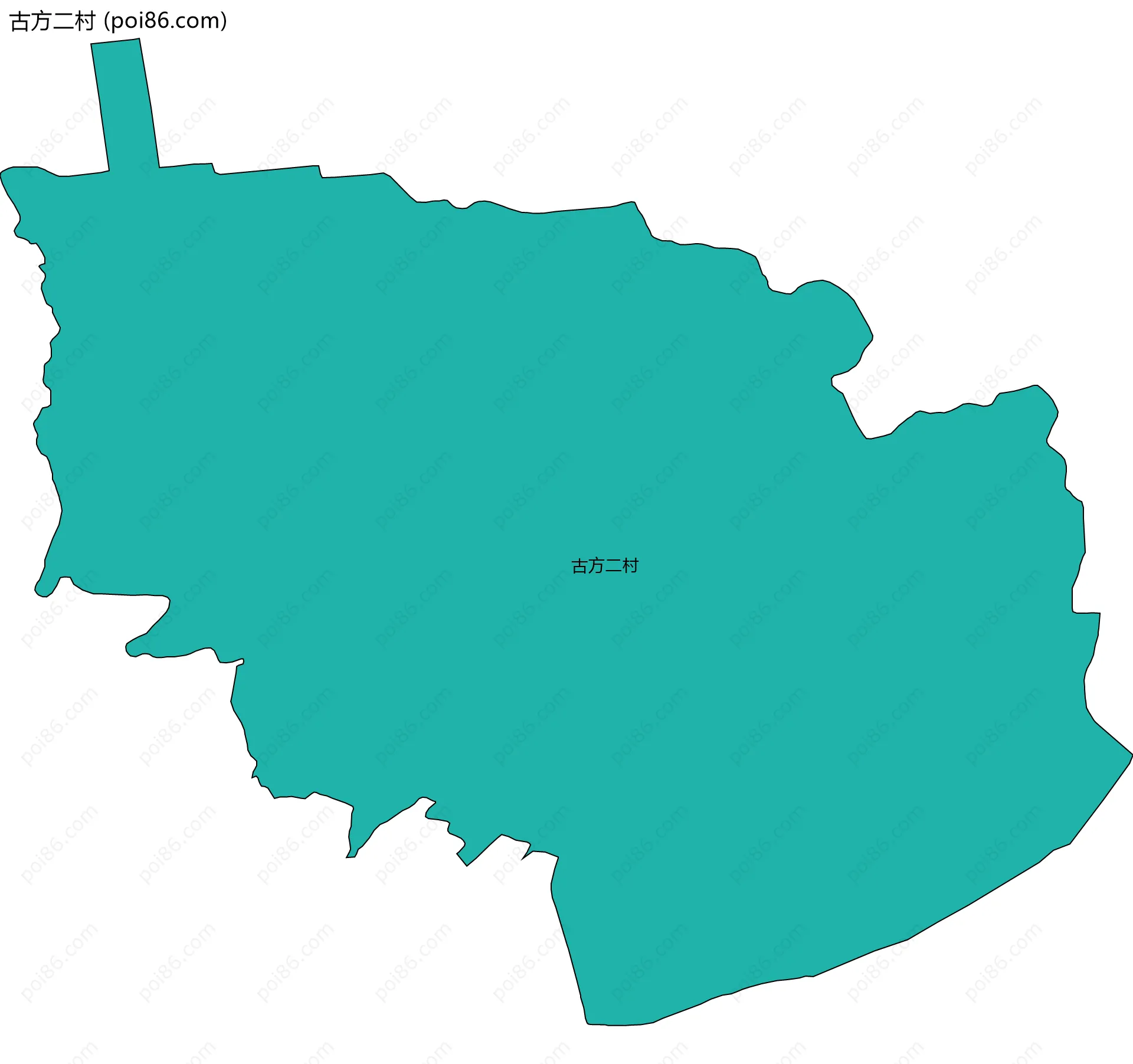 古方二村边界地图