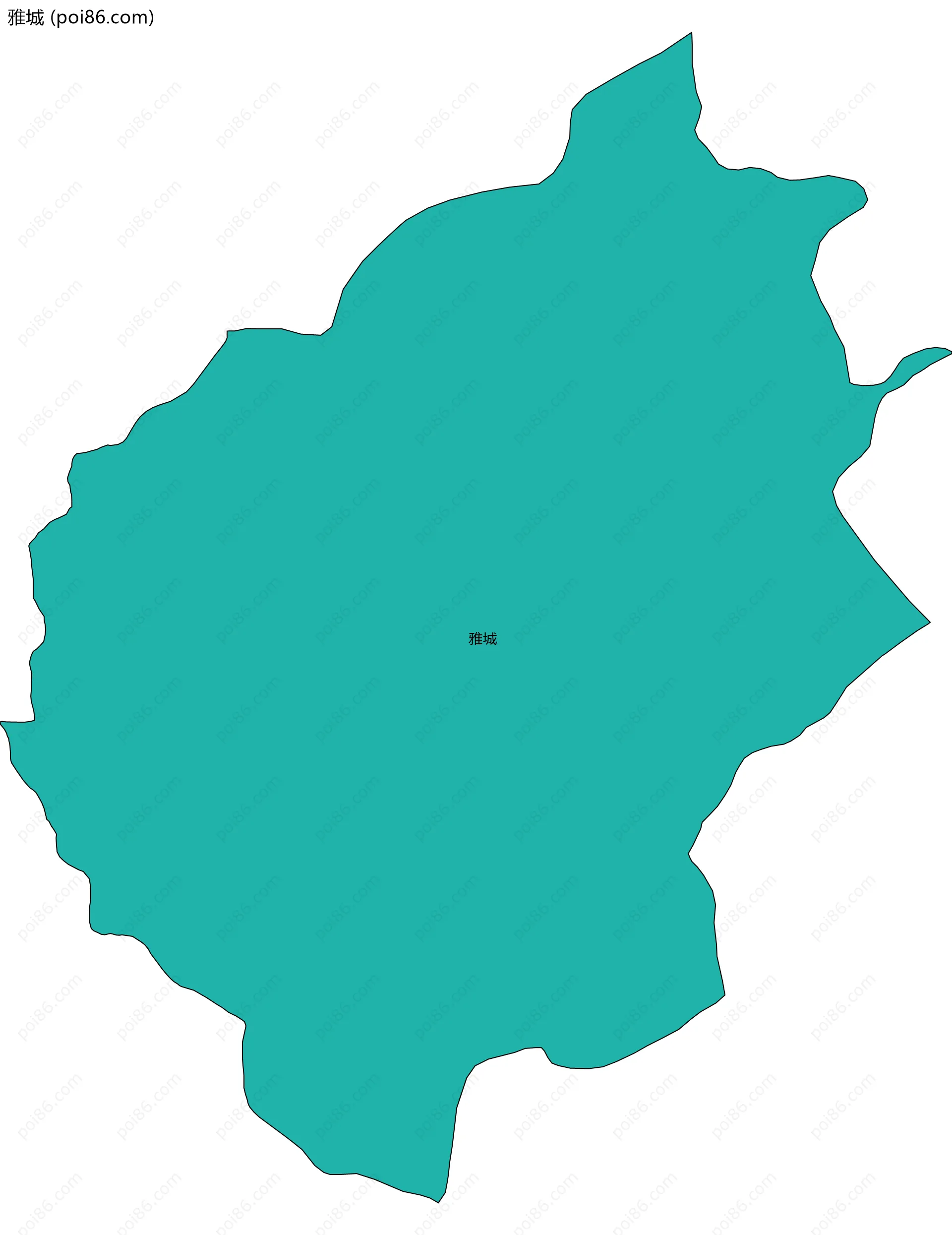 雅城边界地图