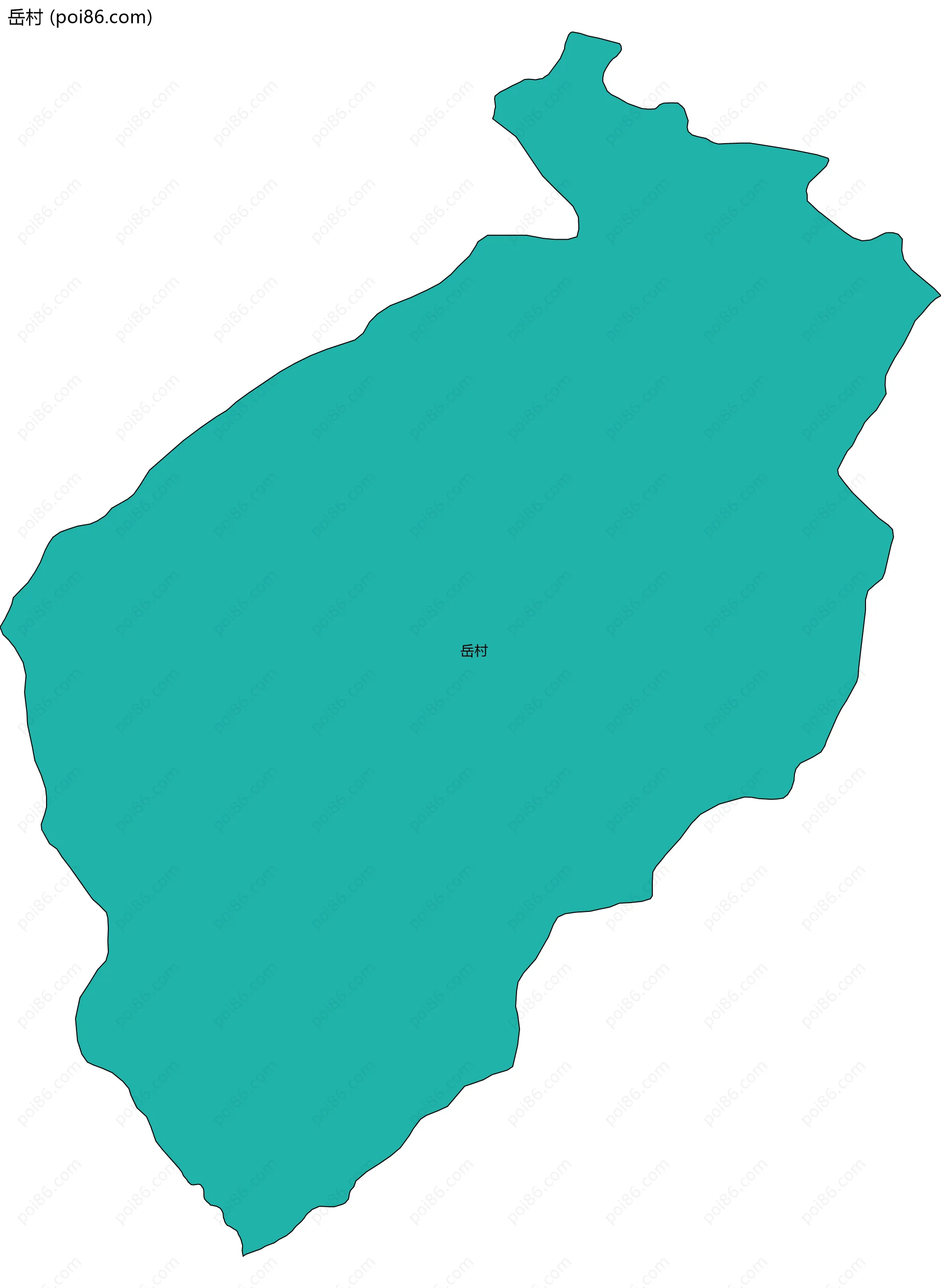 岳村边界地图