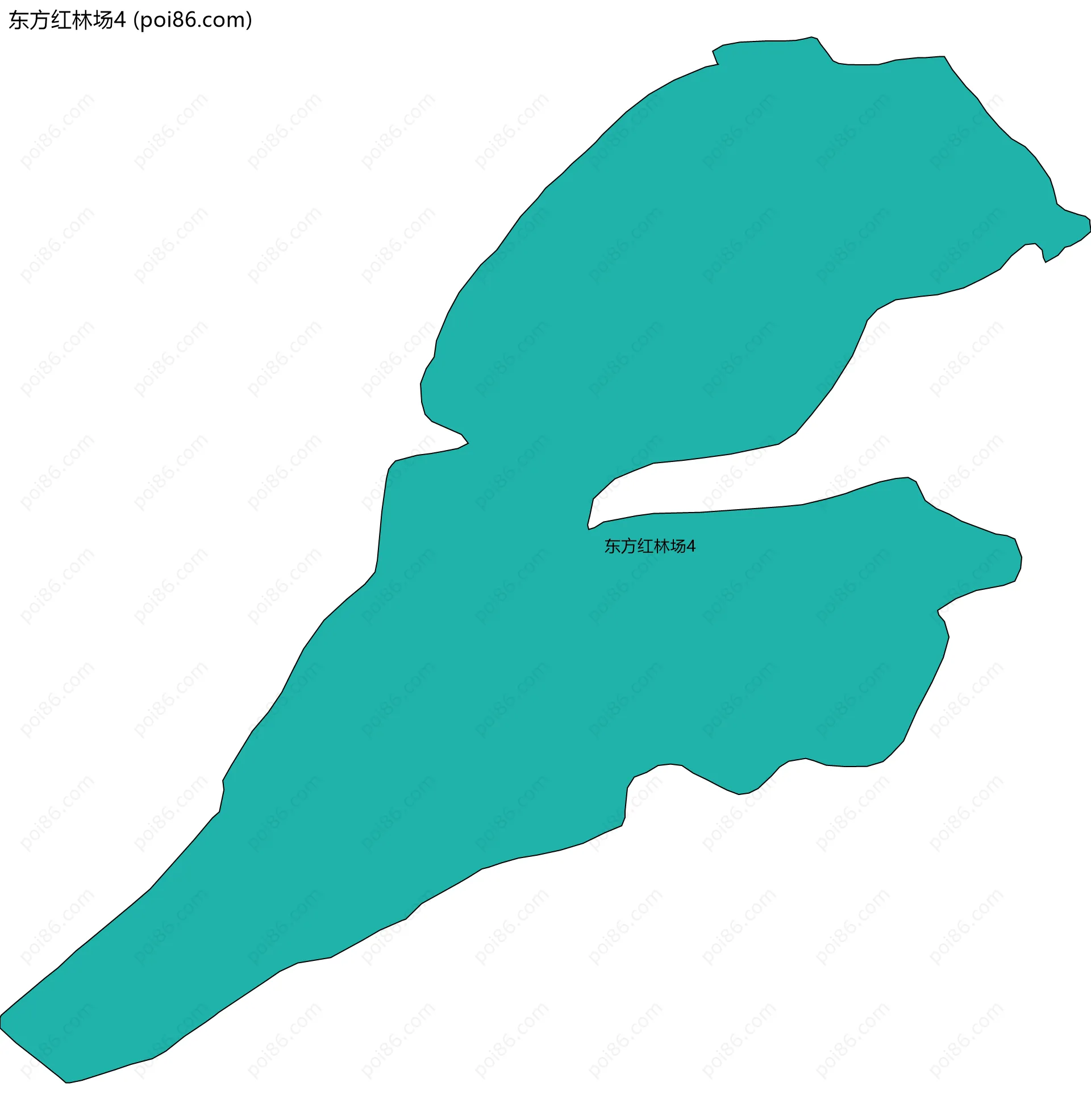 东方红林场4边界地图