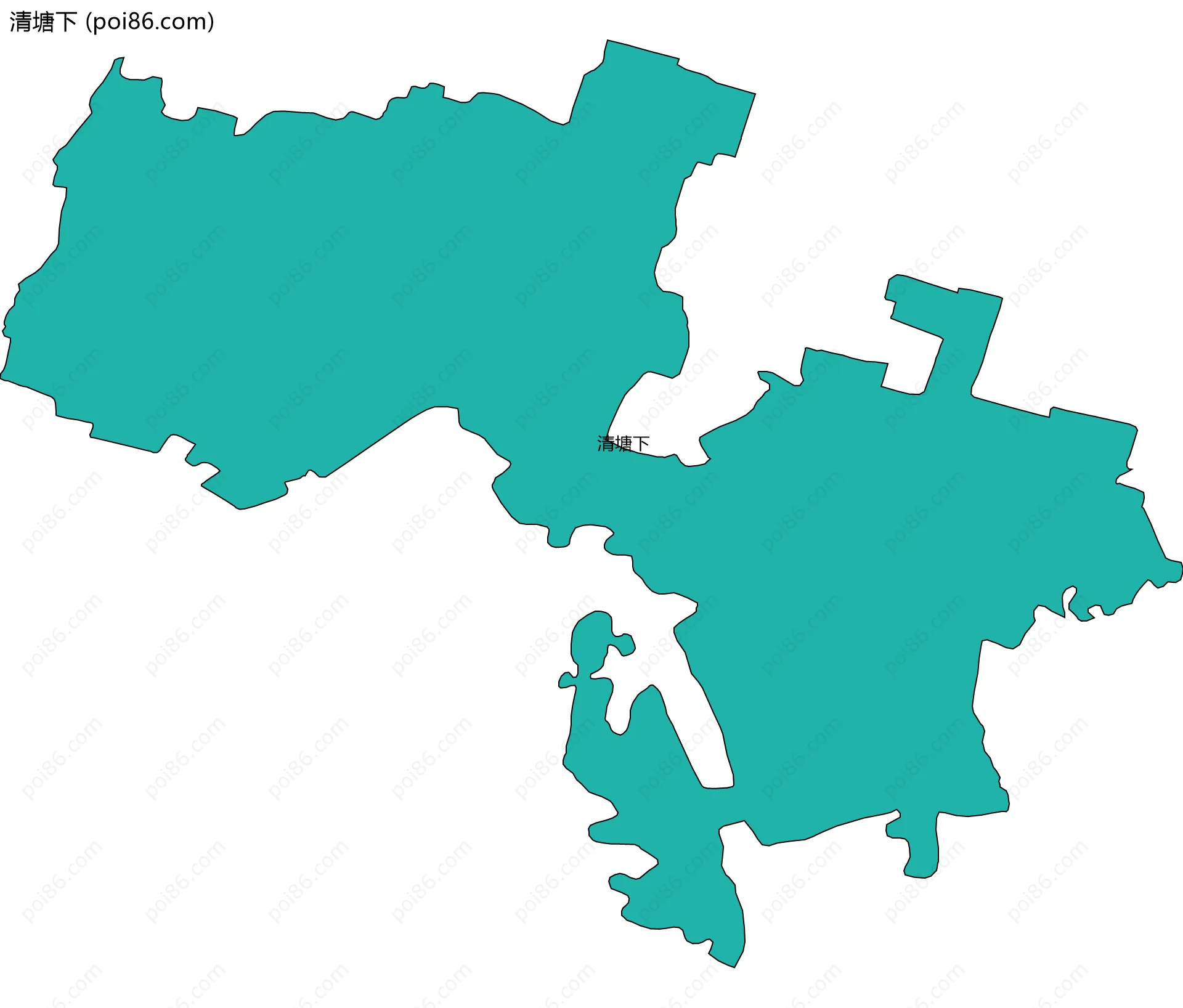 清塘下边界地图