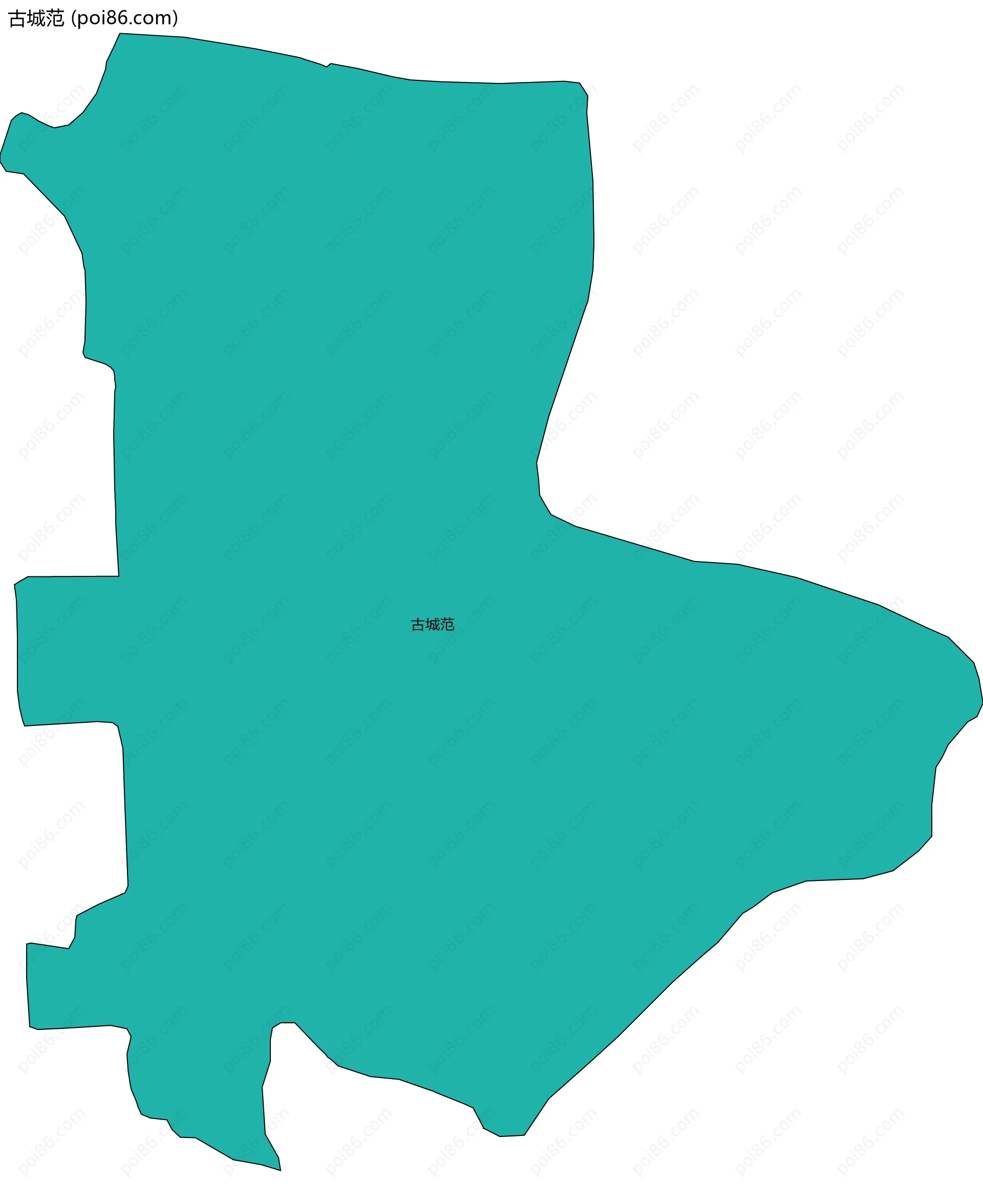 古城范边界地图