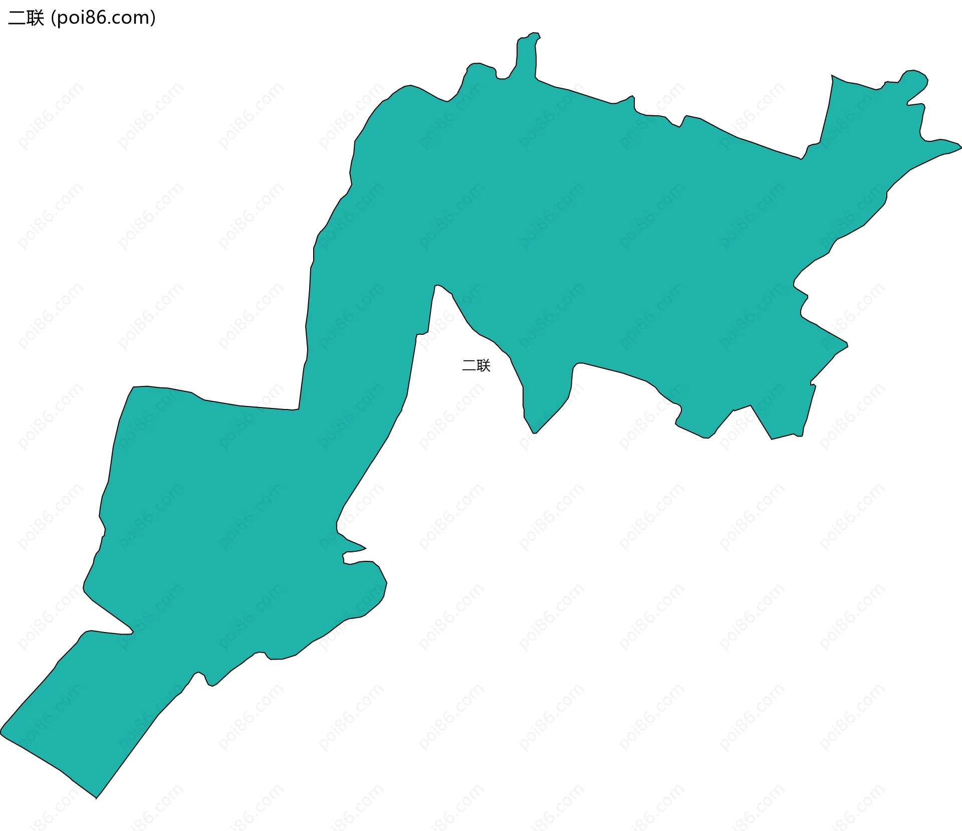 二联边界地图