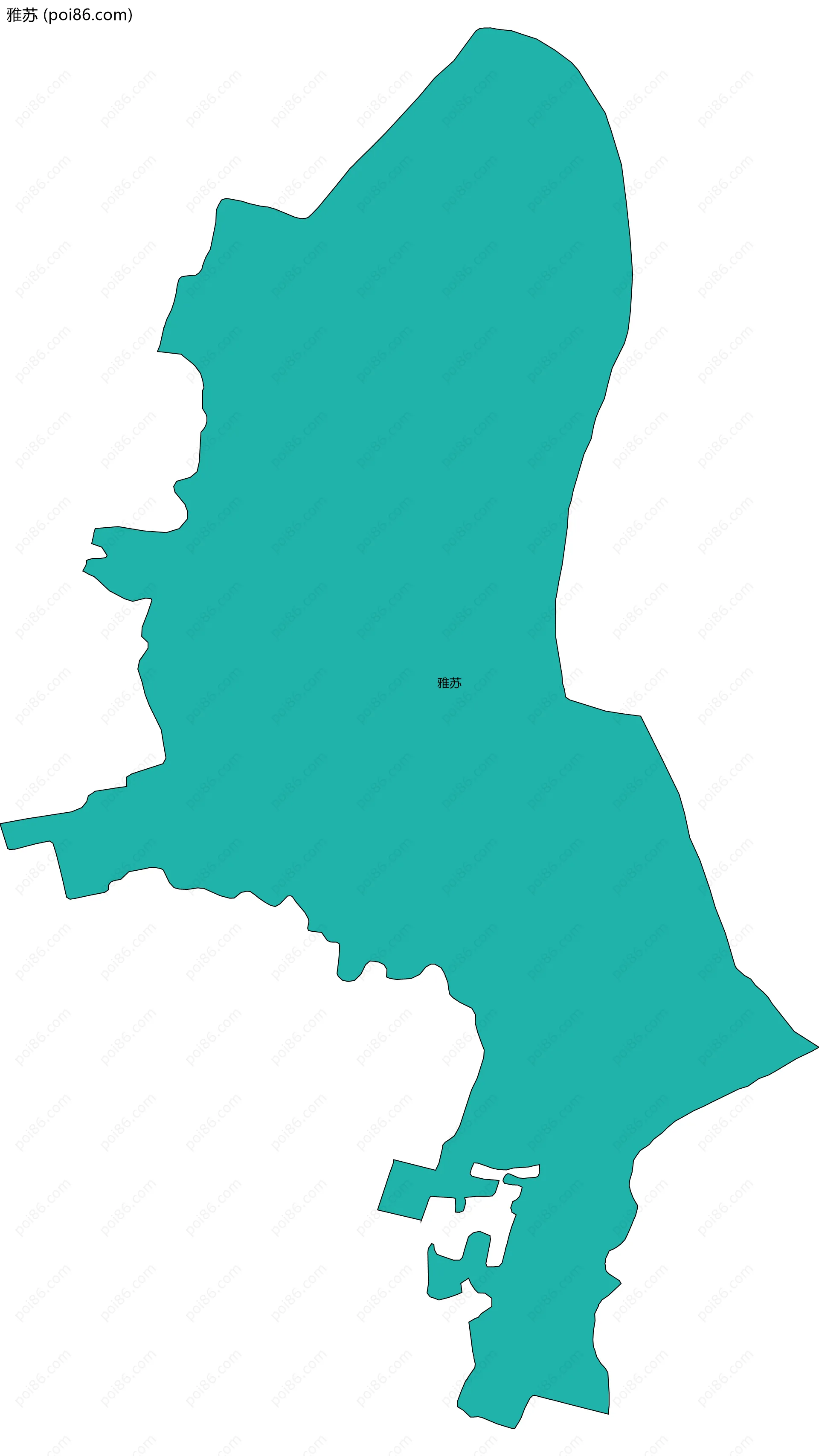 雅苏边界地图