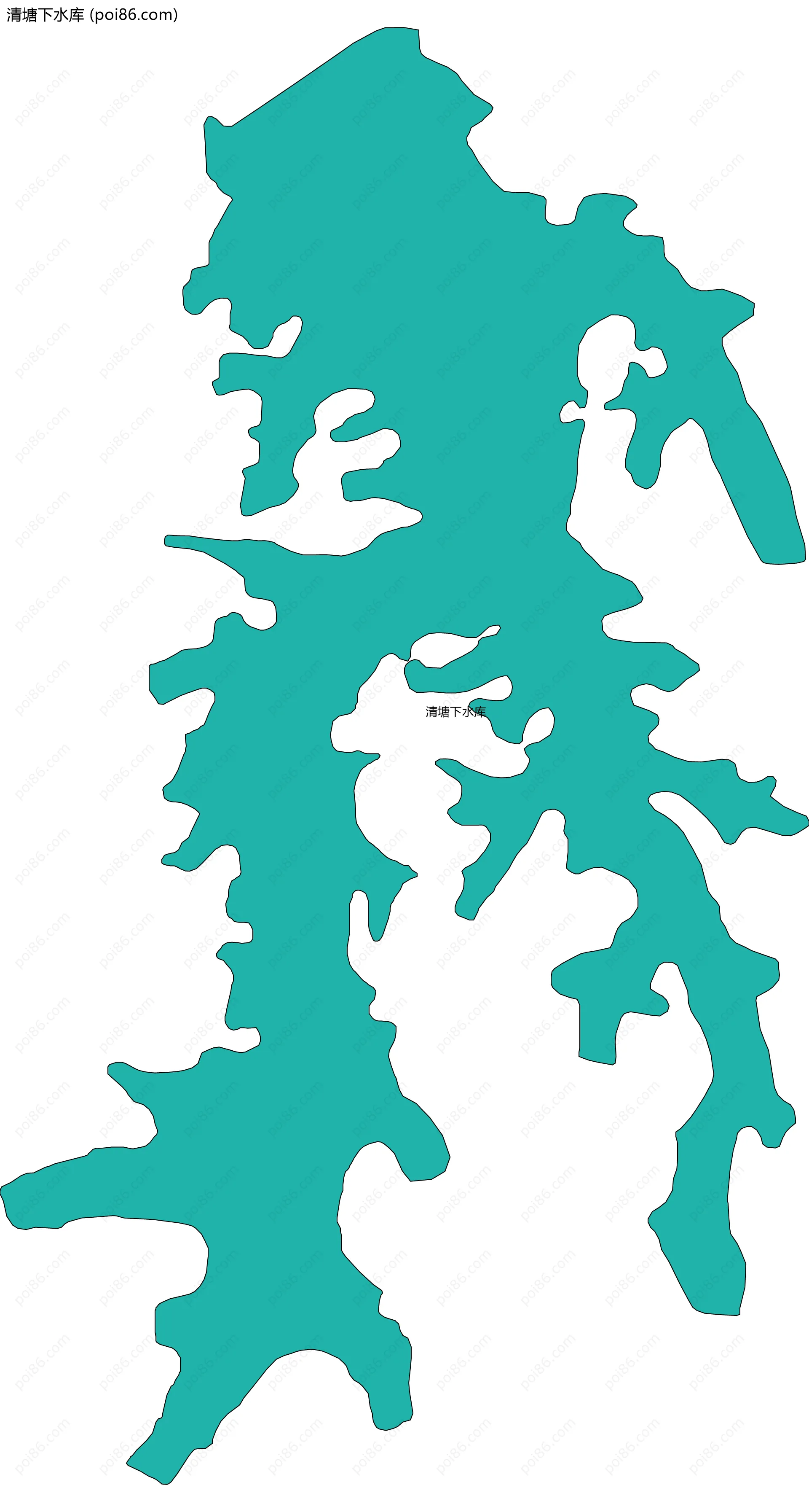 清塘下水库边界地图