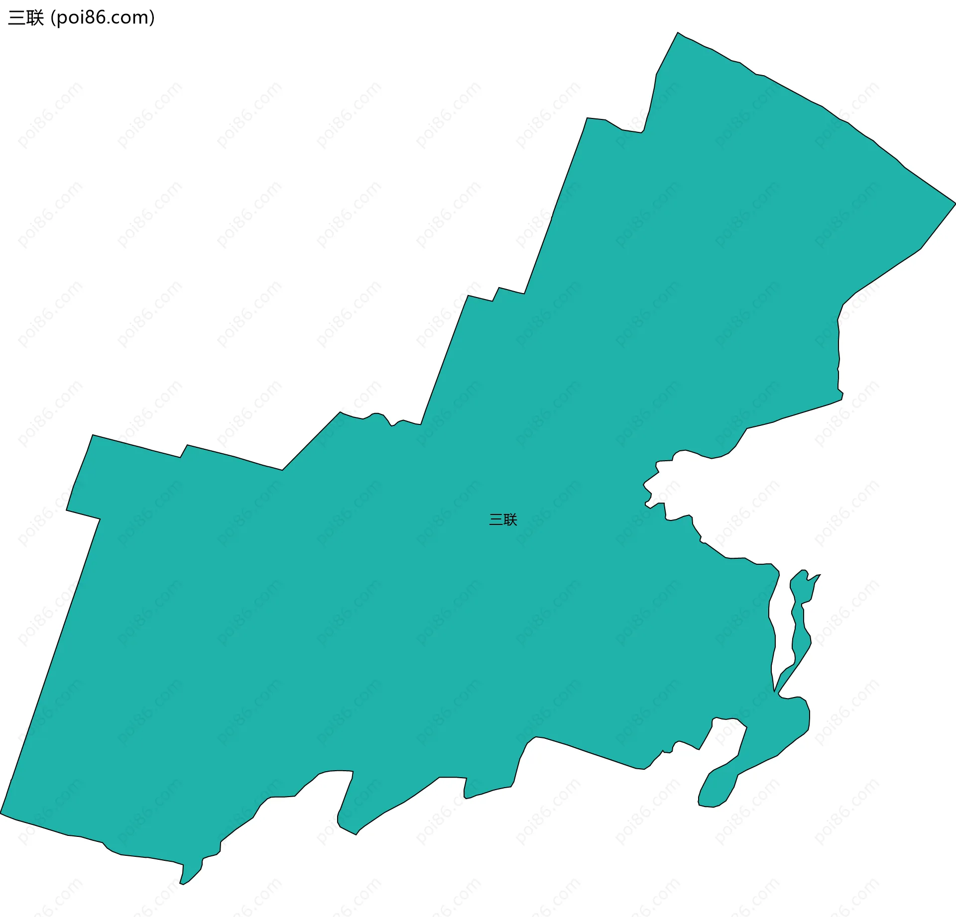 三联边界地图