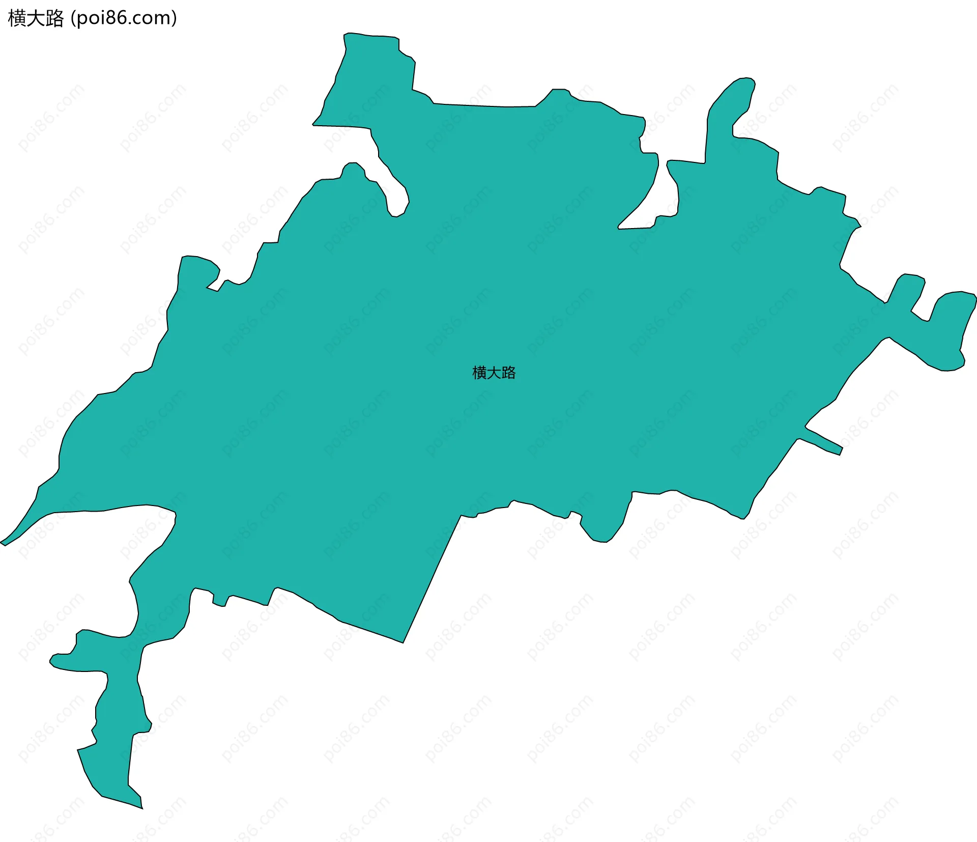 横大路边界地图