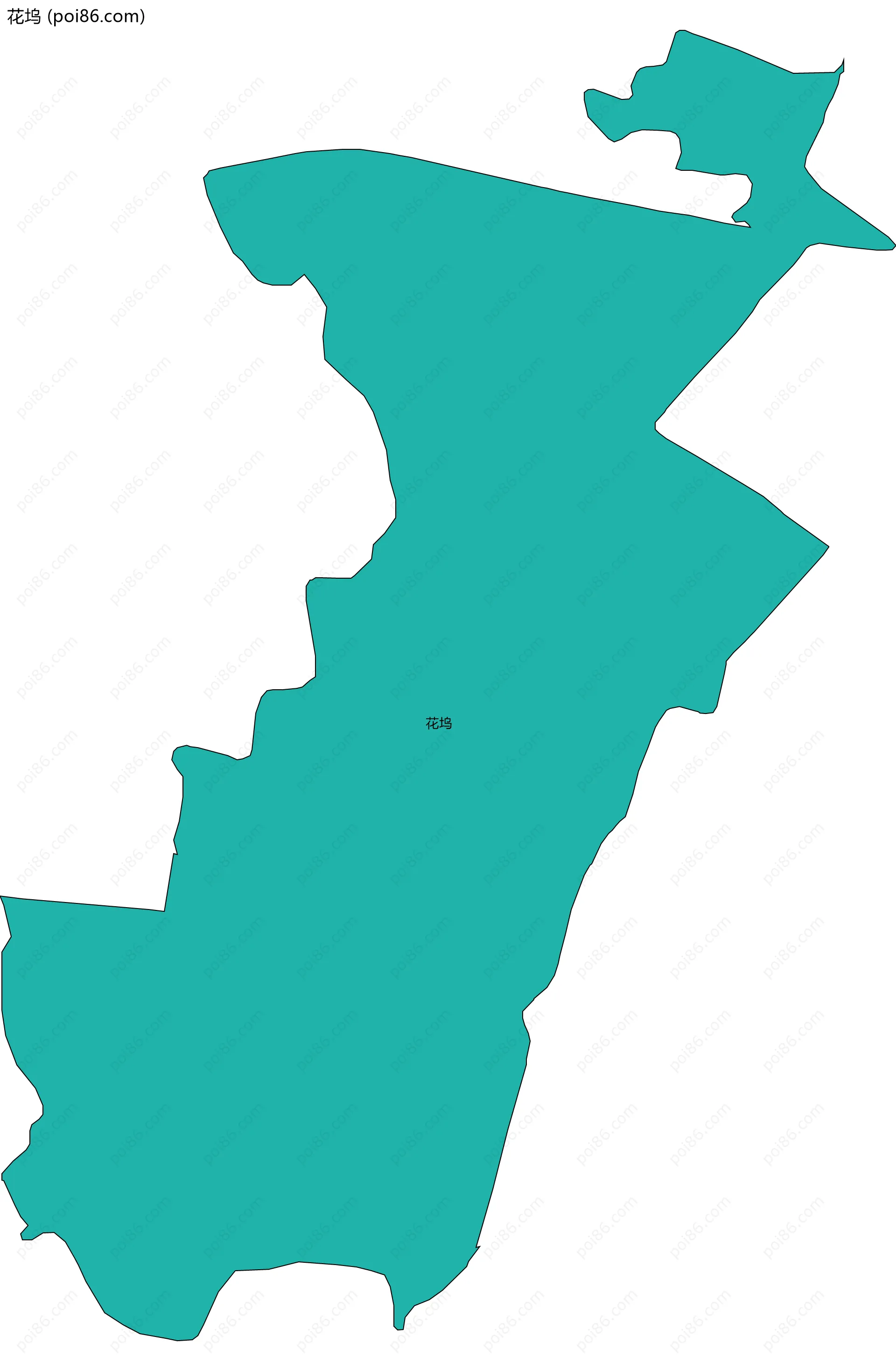 花坞边界地图