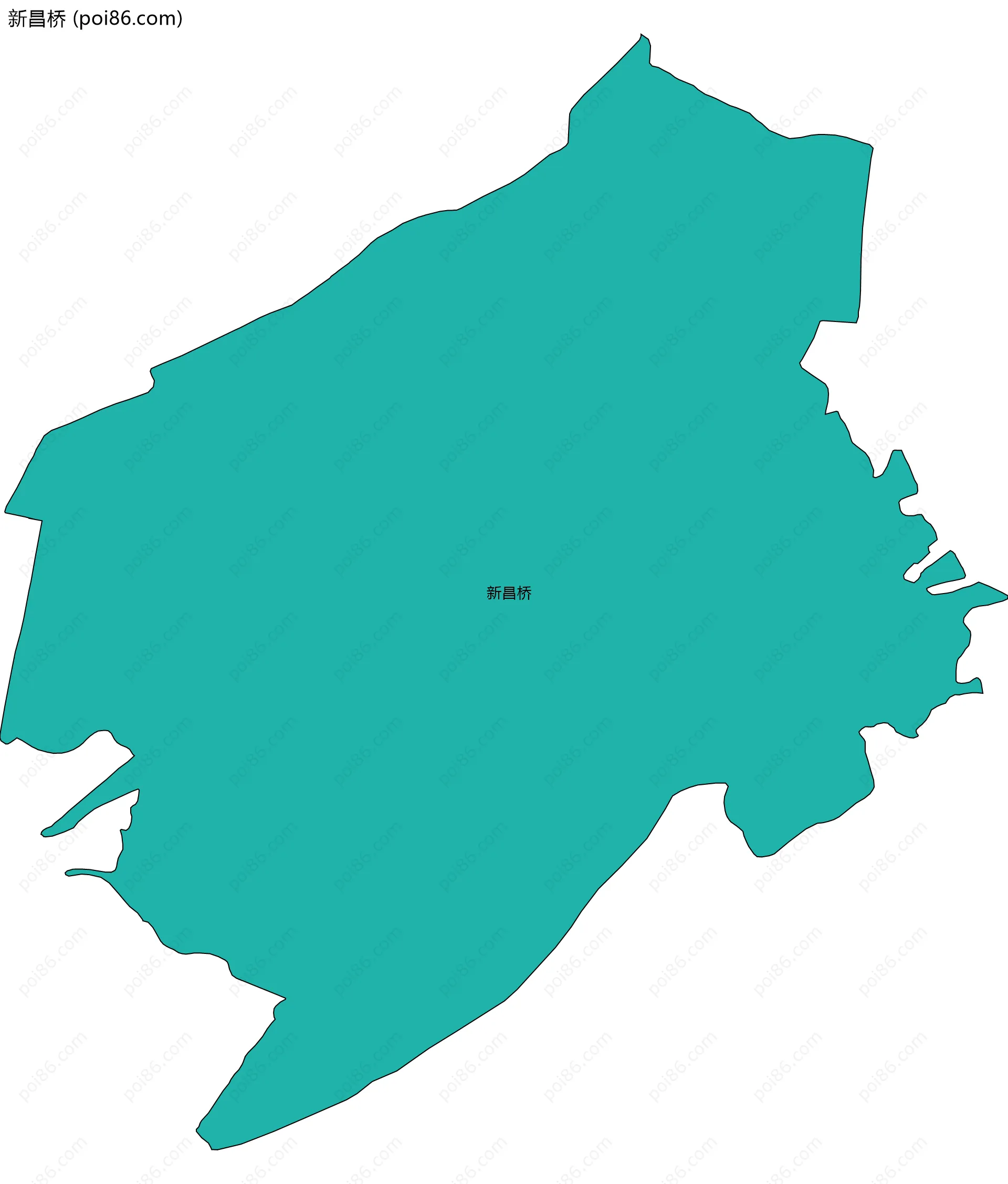 新昌桥边界地图
