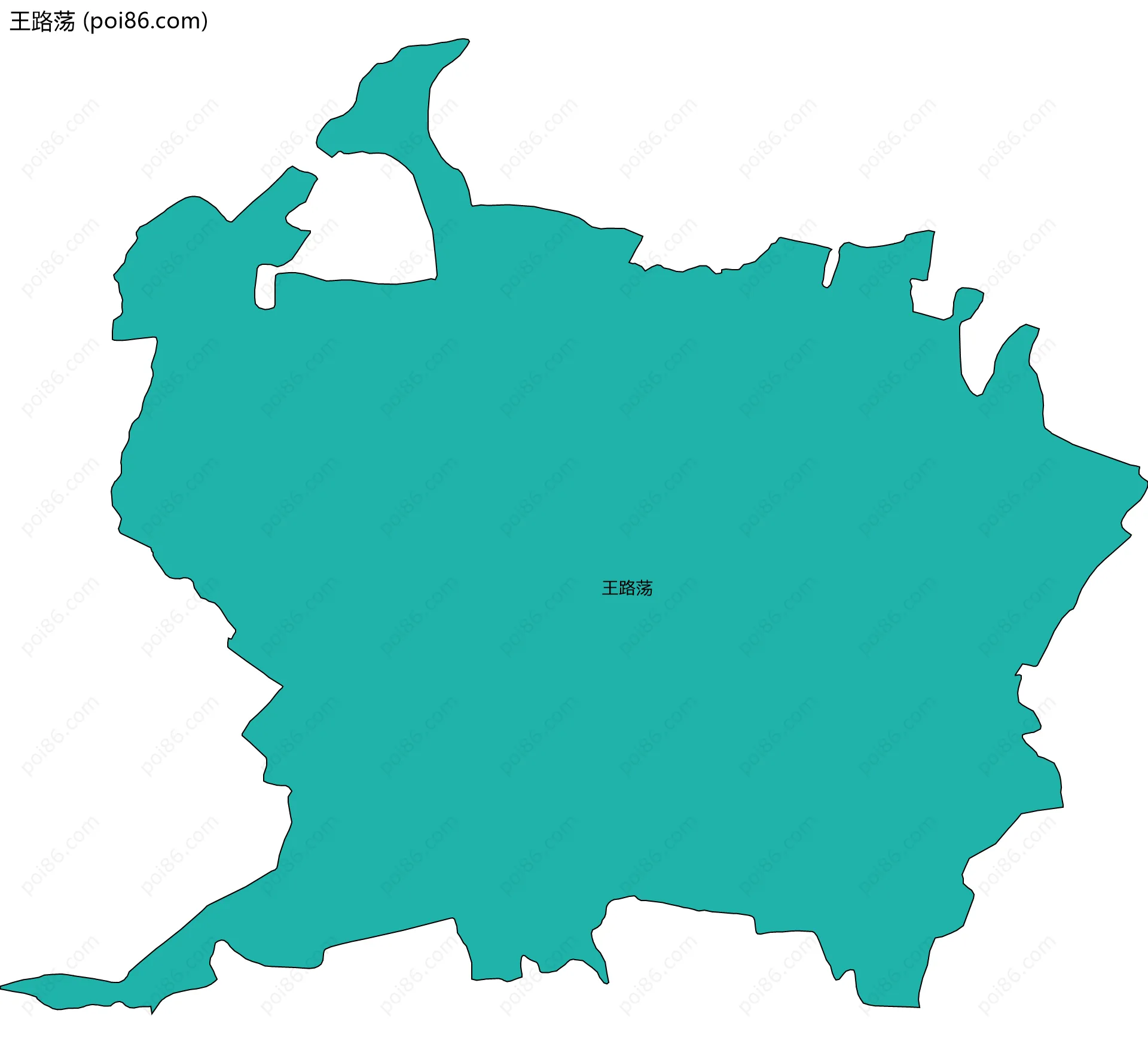 王路荡边界地图