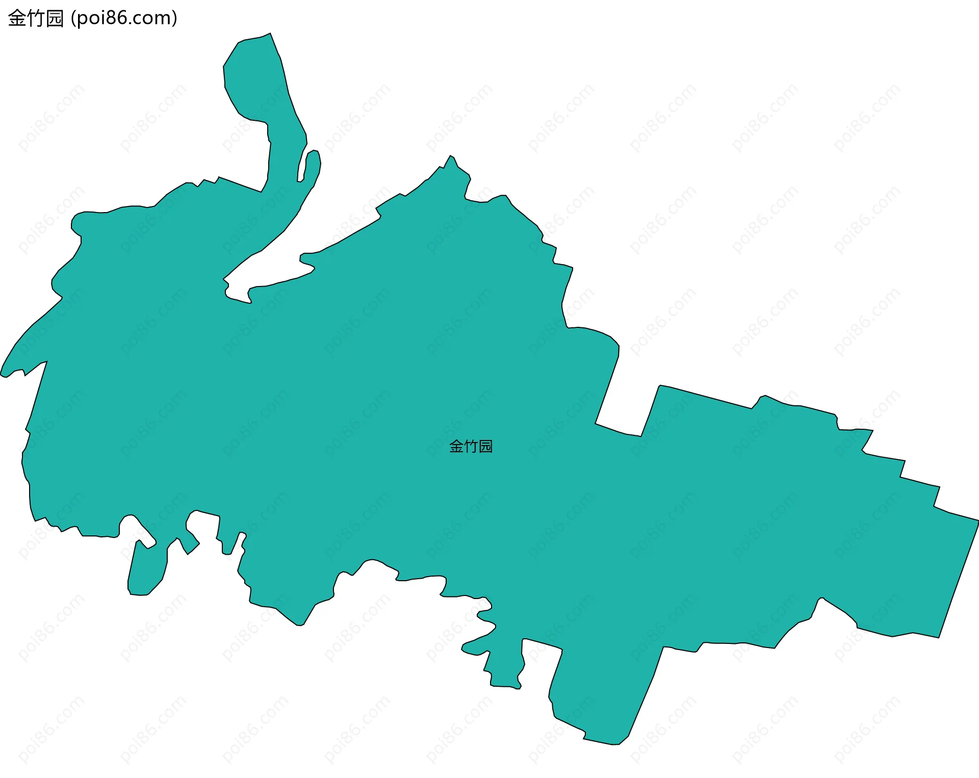 金竹园边界地图