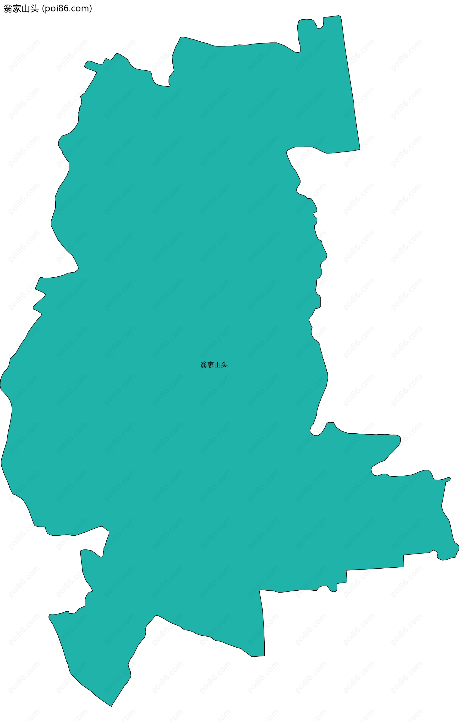 翁家山头边界地图