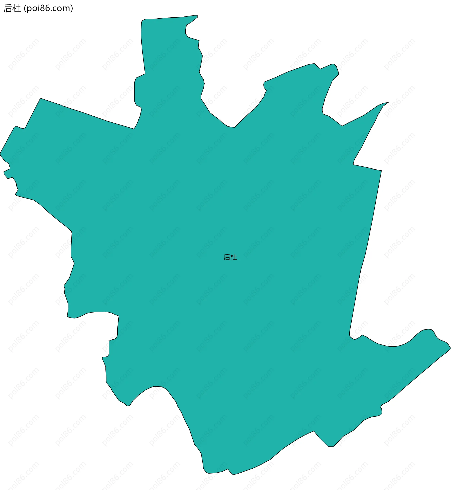 后杜边界地图