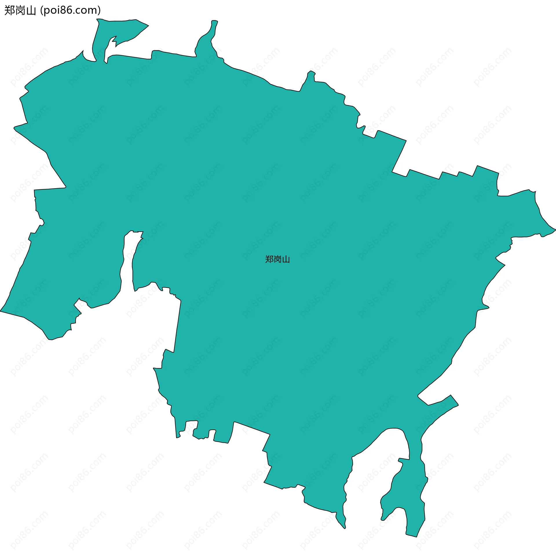 郑岗山边界地图