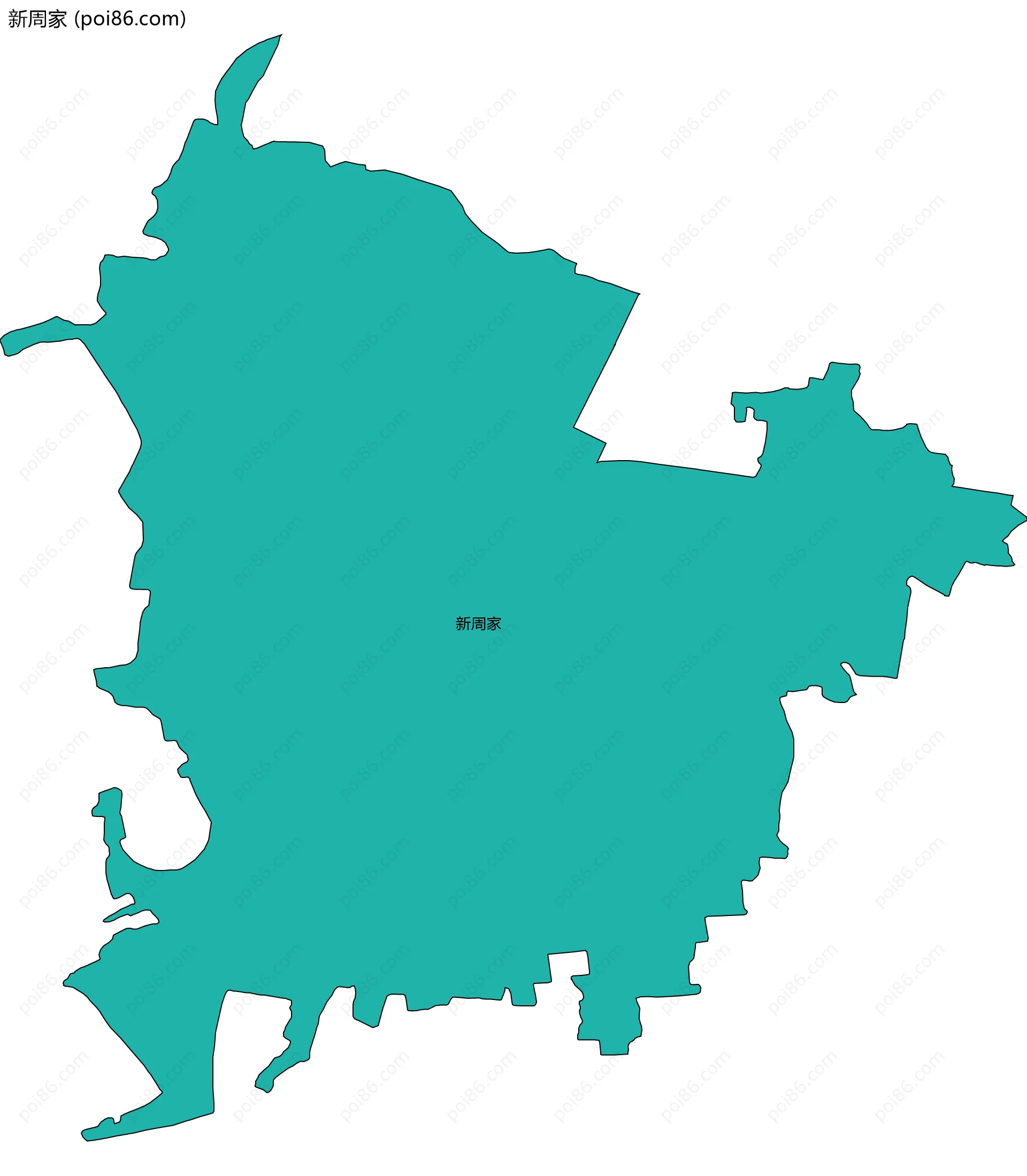 新周家边界地图