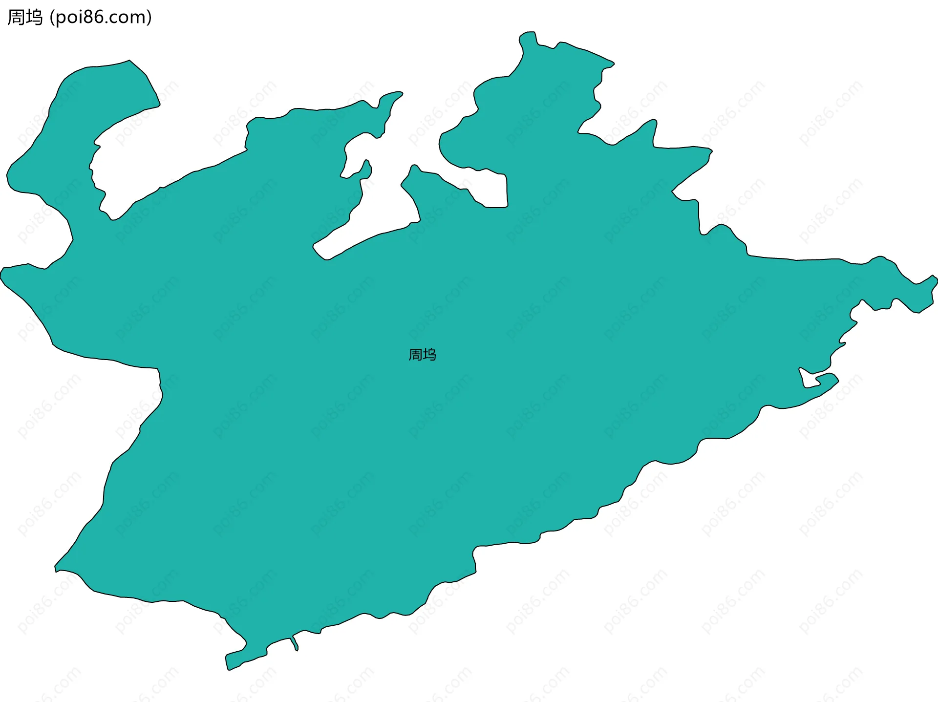 周坞边界地图