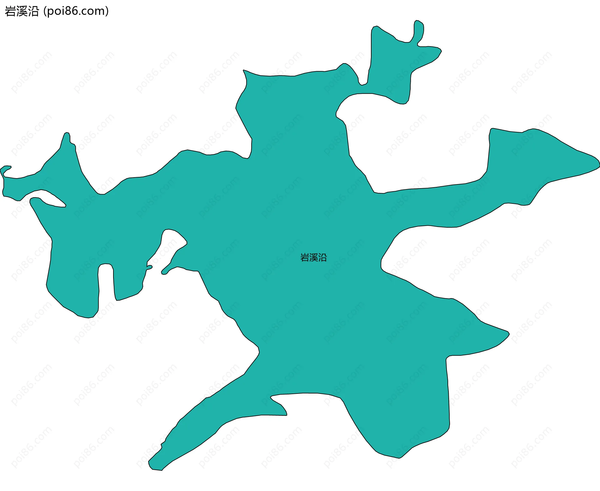岩溪沿边界地图