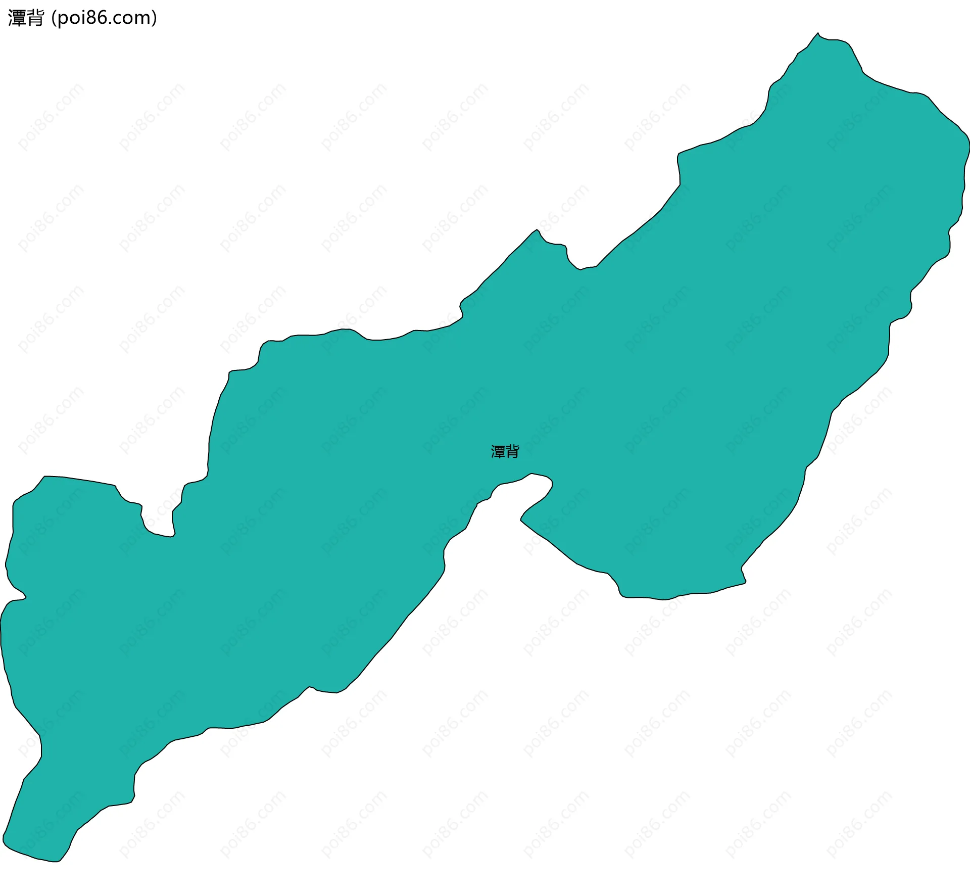 潭背边界地图