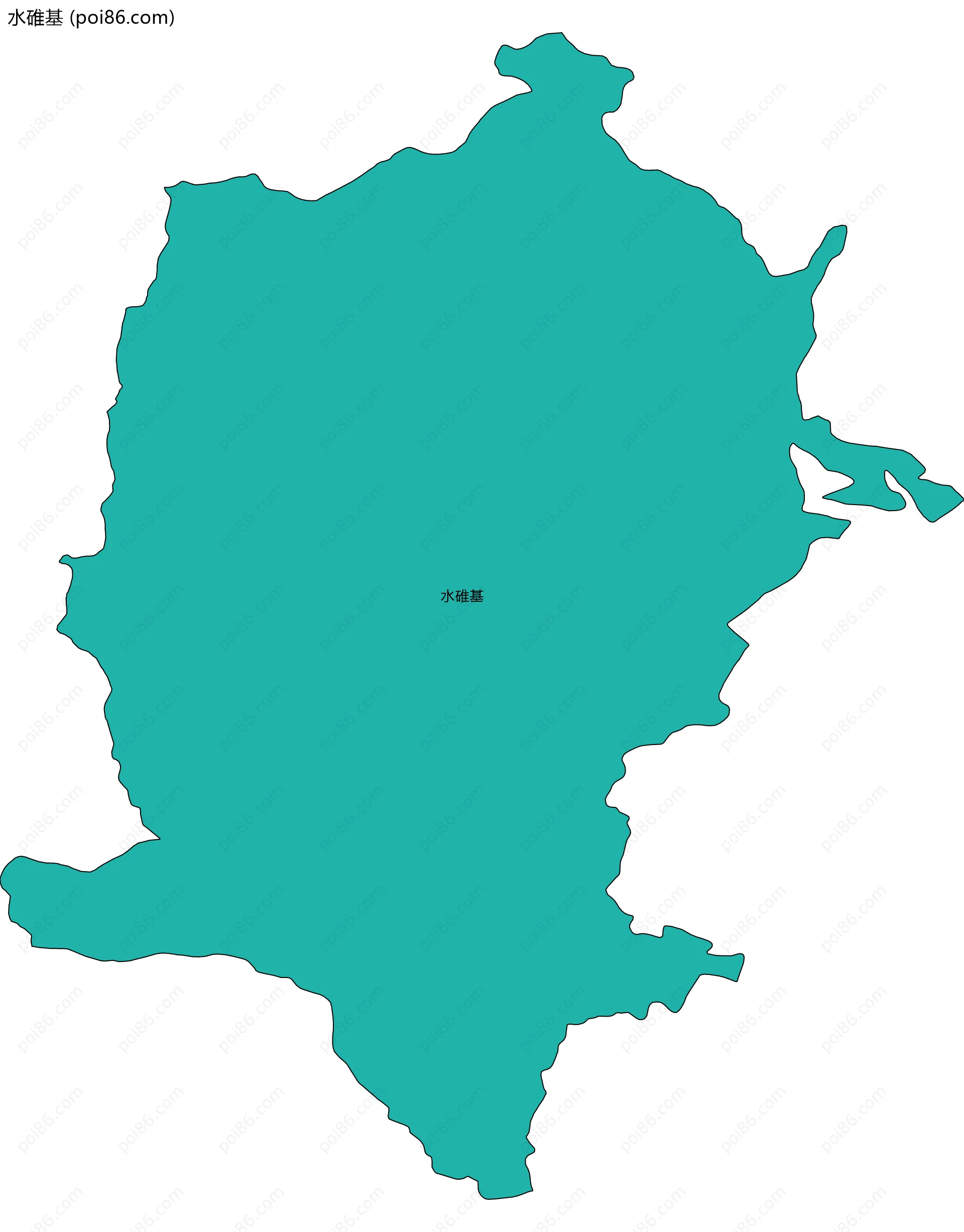 水碓基边界地图