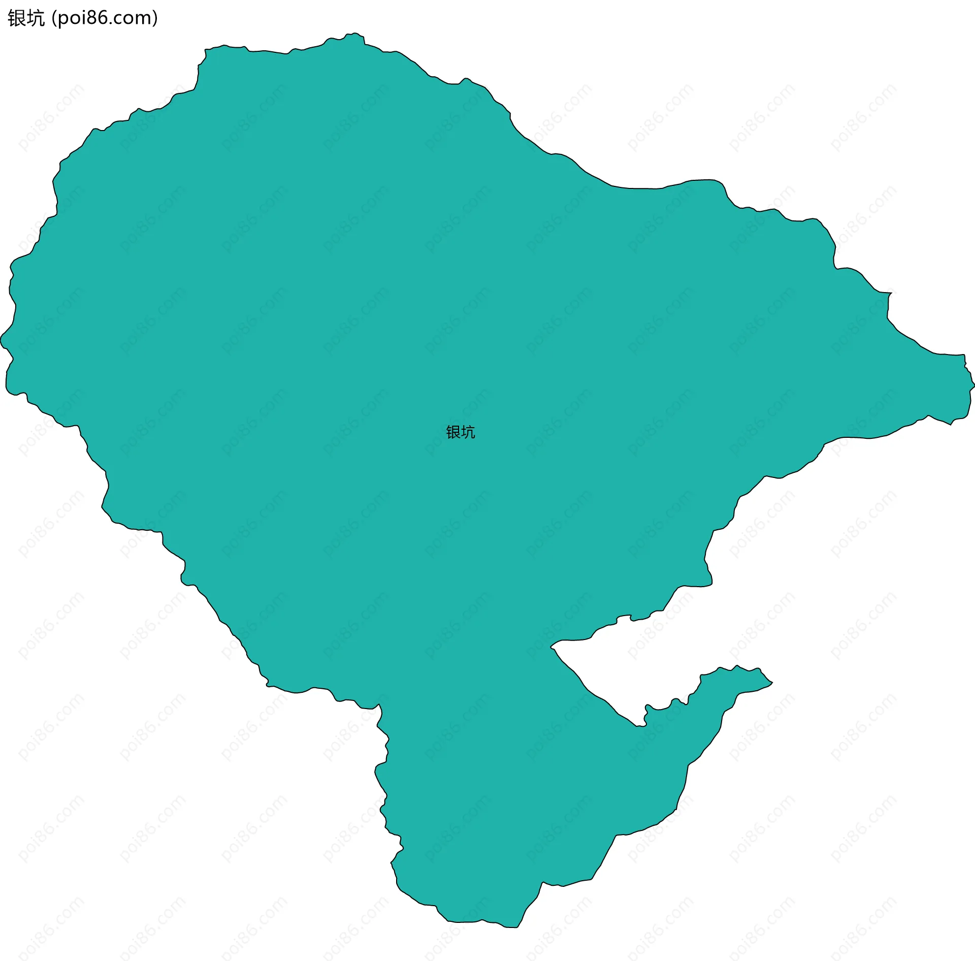 银坑边界地图