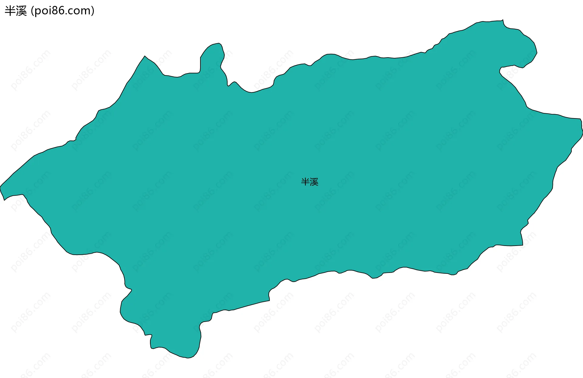 半溪边界地图
