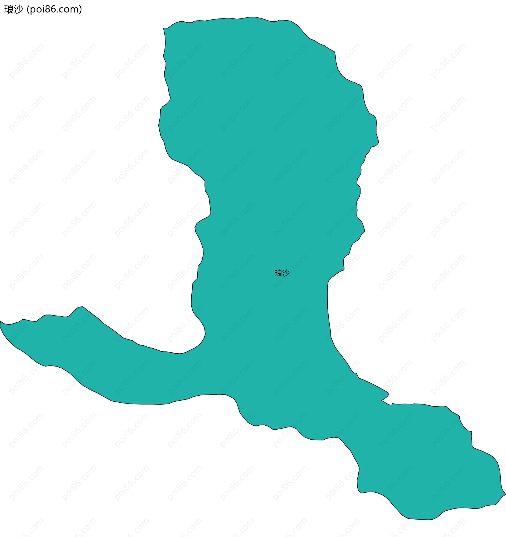琅沙边界地图