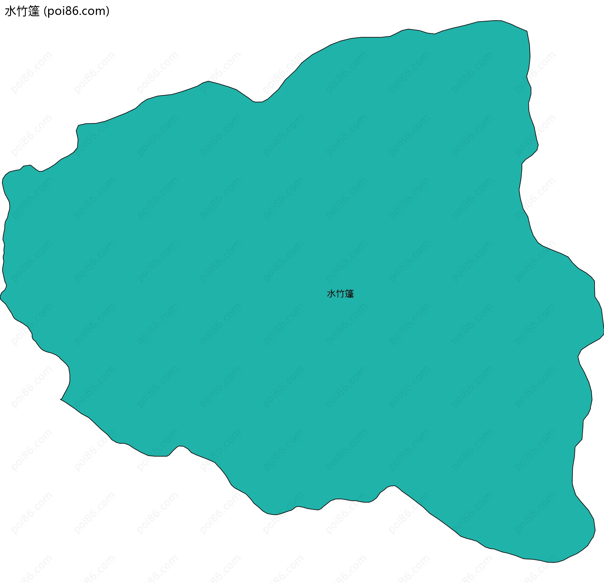 水竹篷边界地图