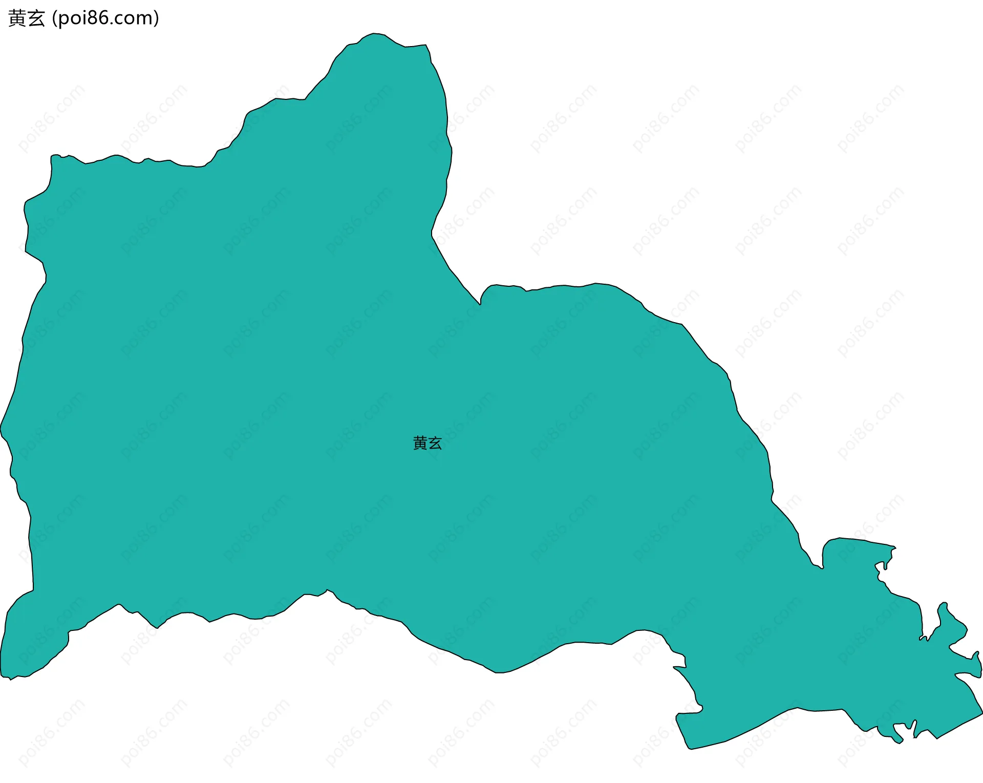 黄玄边界地图