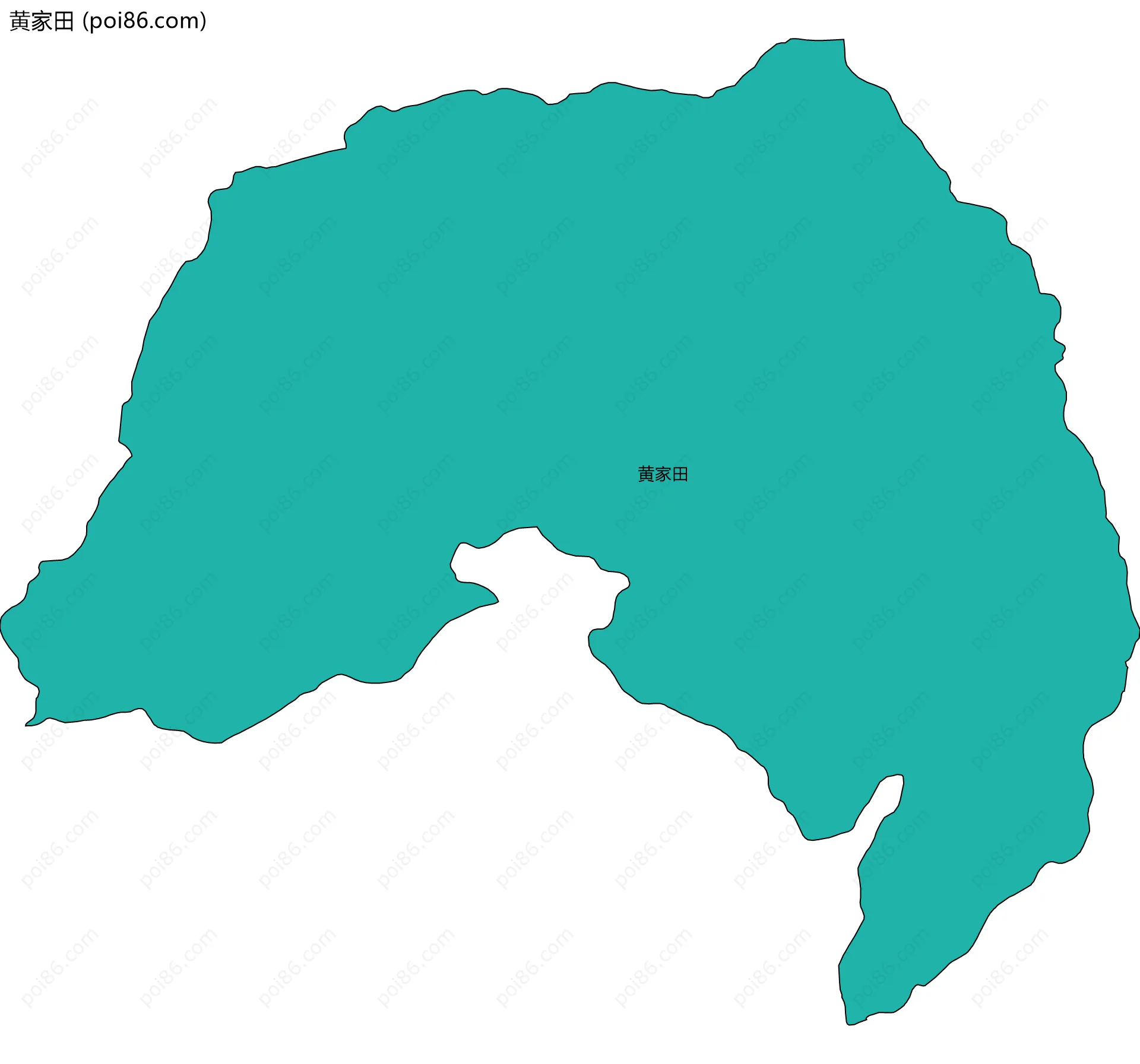 黄家田边界地图