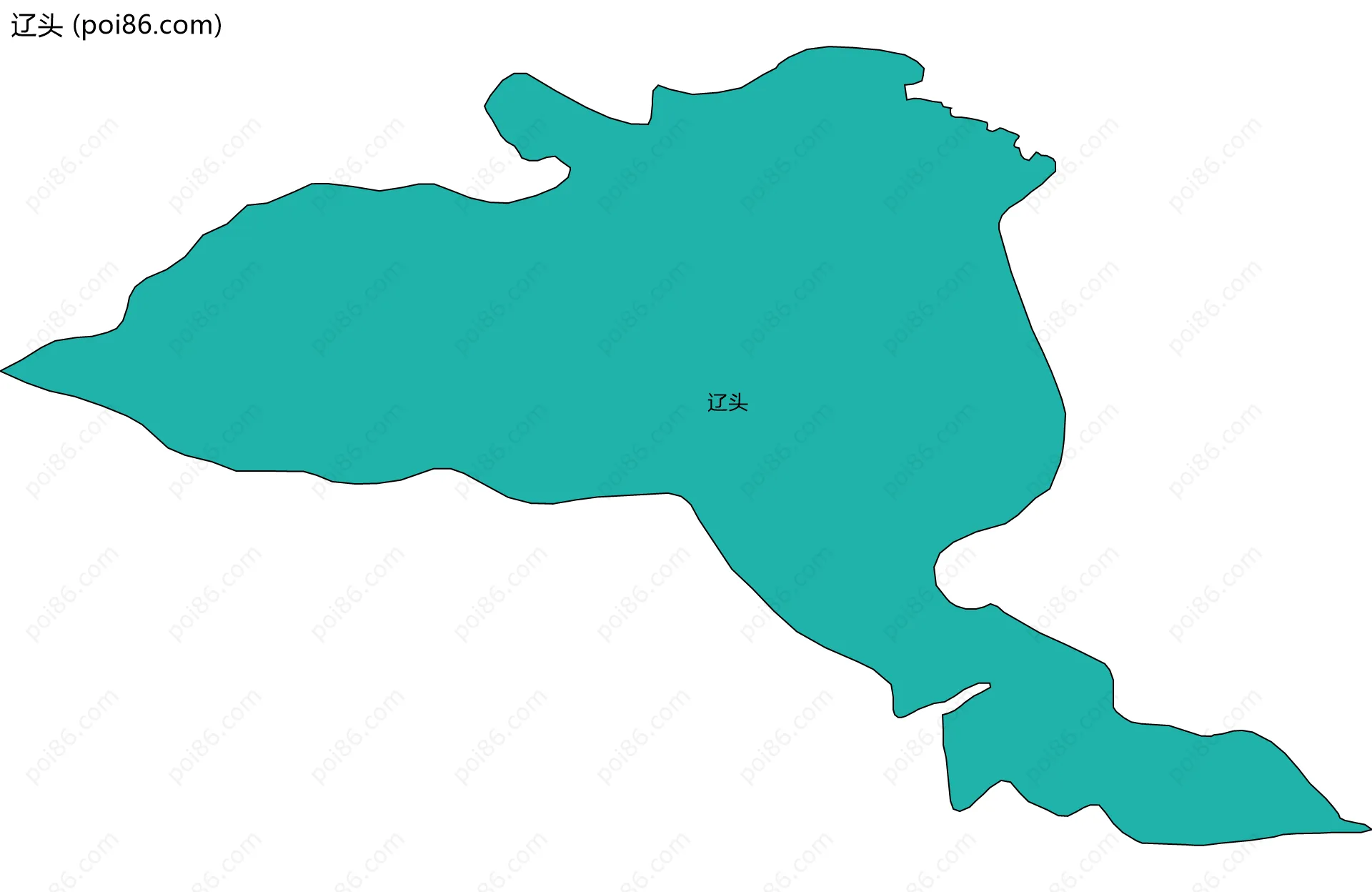 辽头边界地图