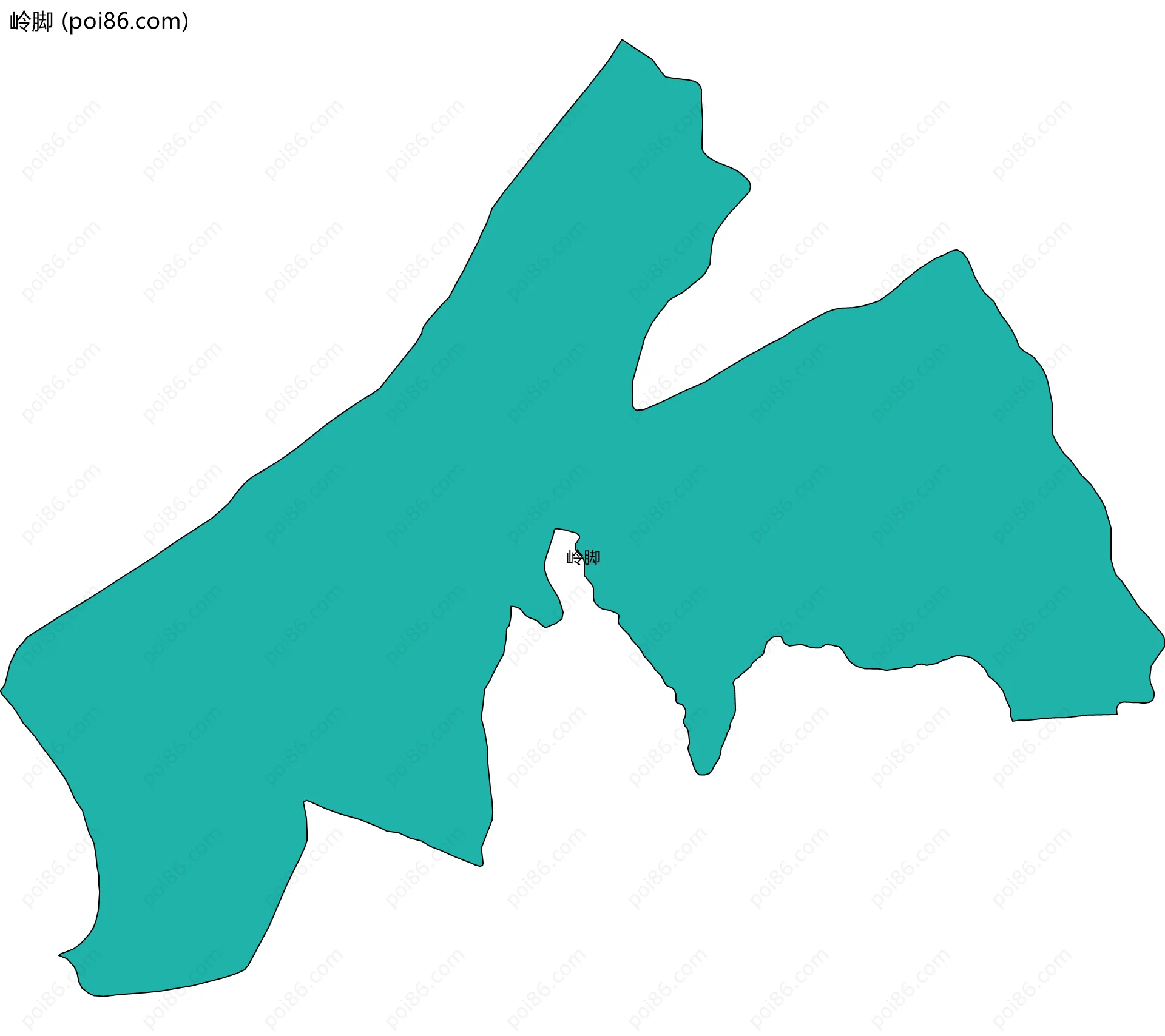 岭脚边界地图