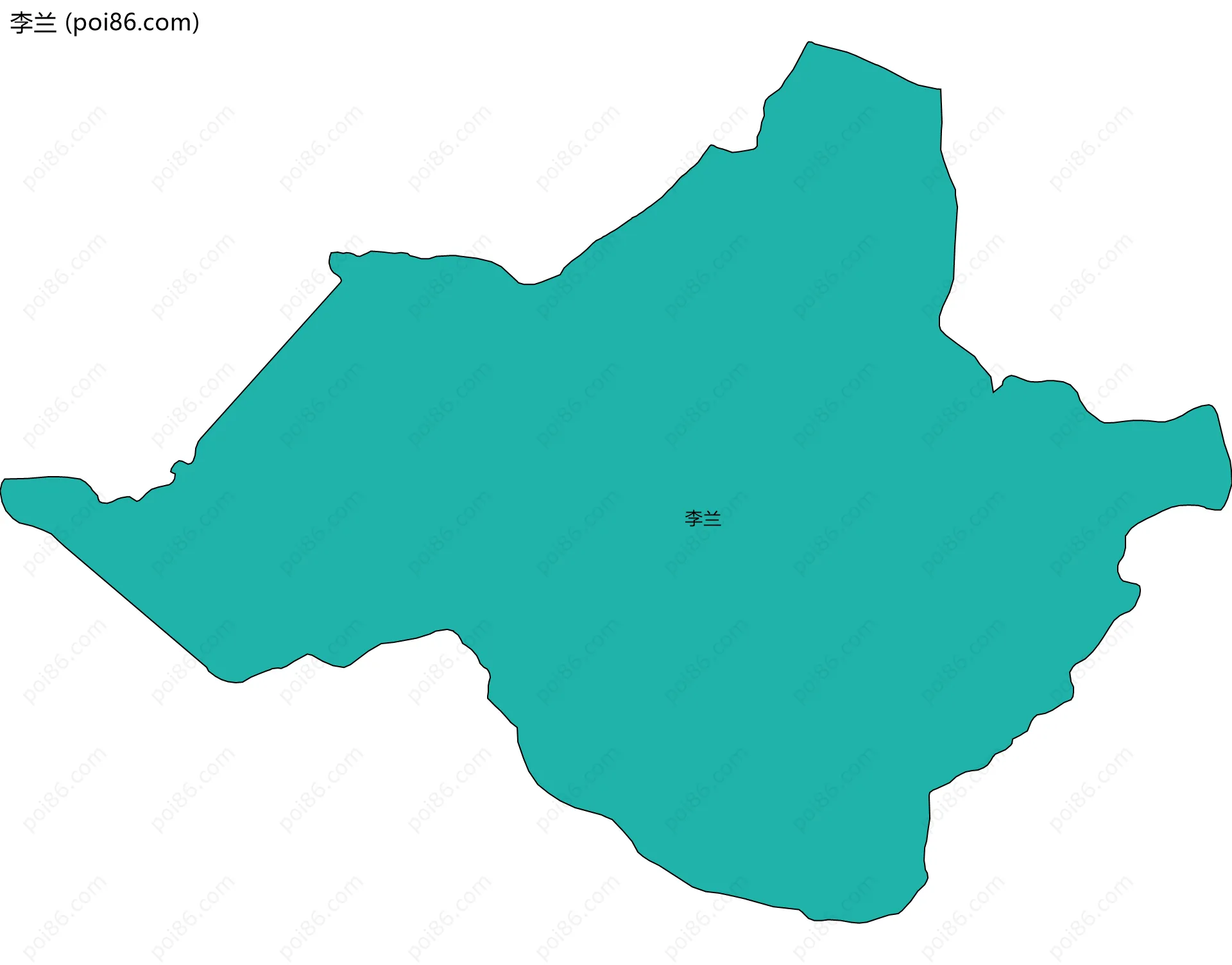 李兰边界地图