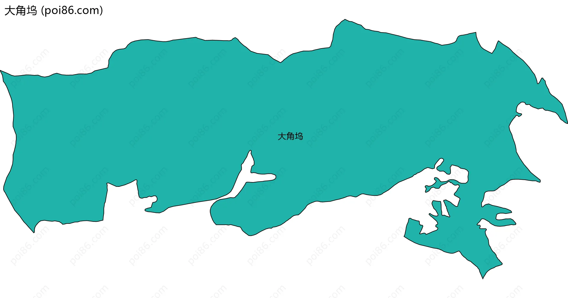 大角坞边界地图