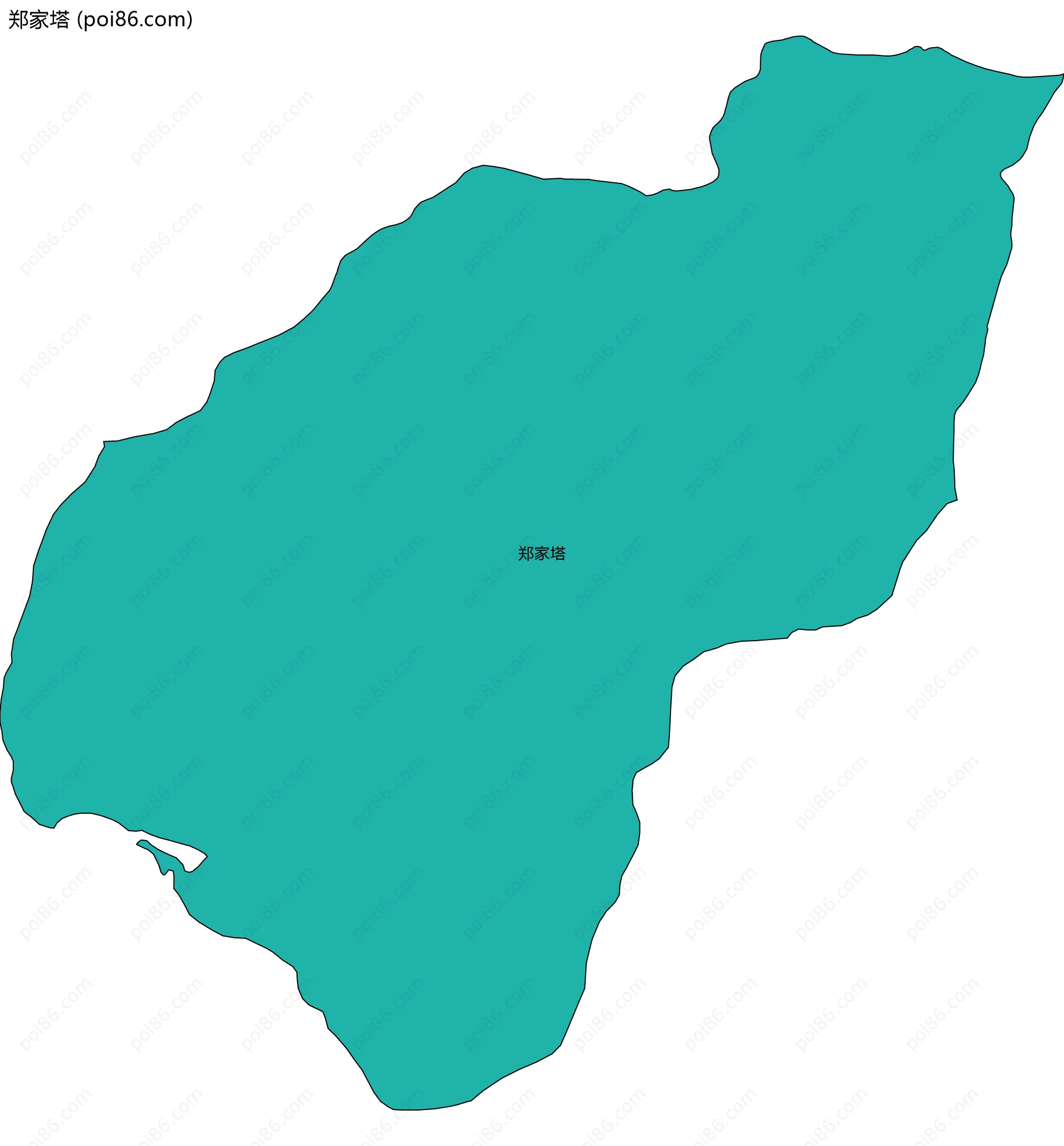 郑家塔边界地图