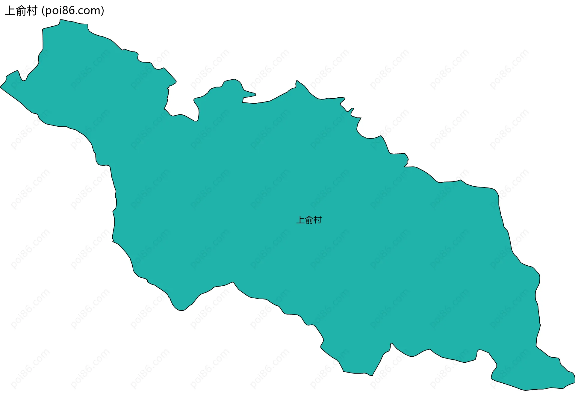 上俞村边界地图
