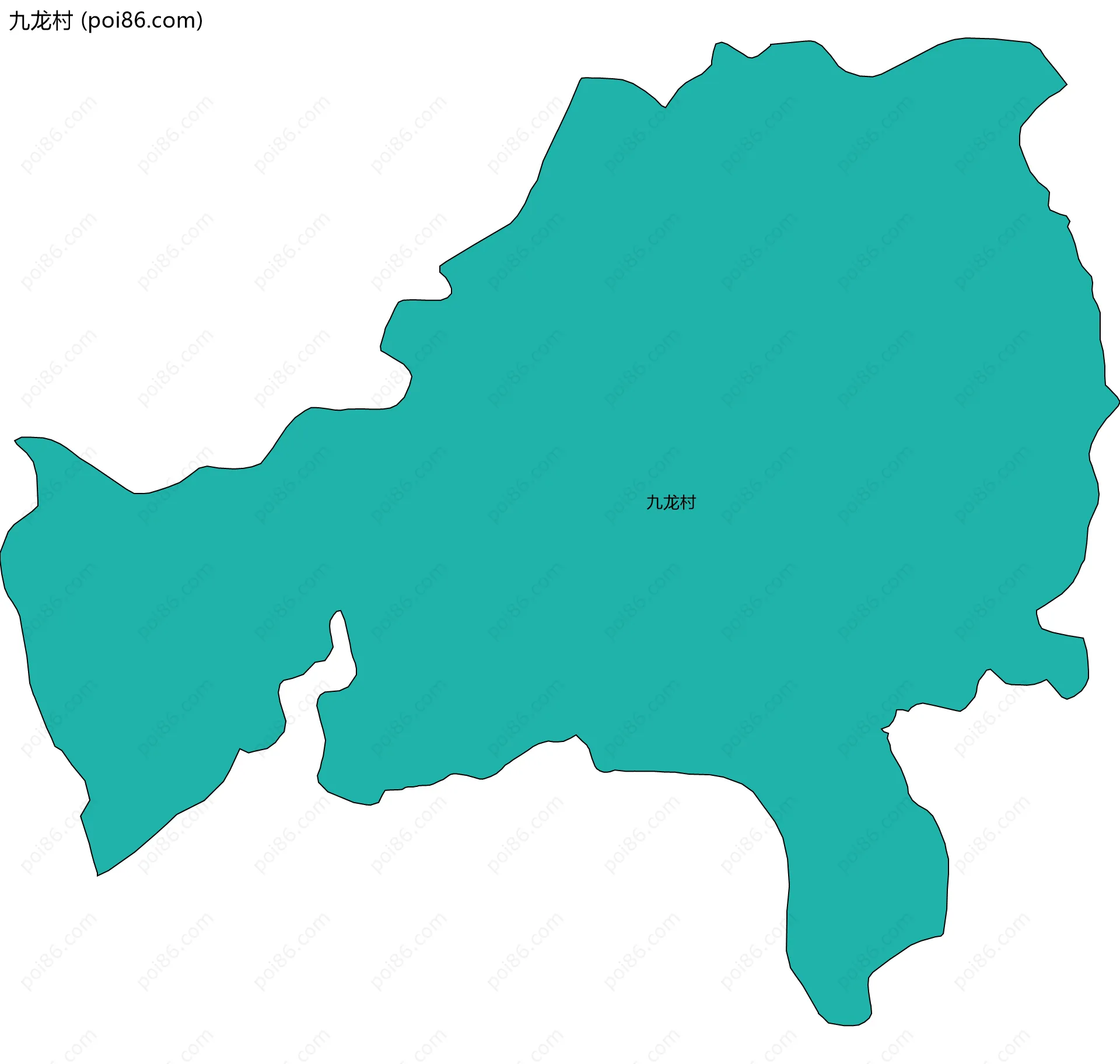 九龙村边界地图