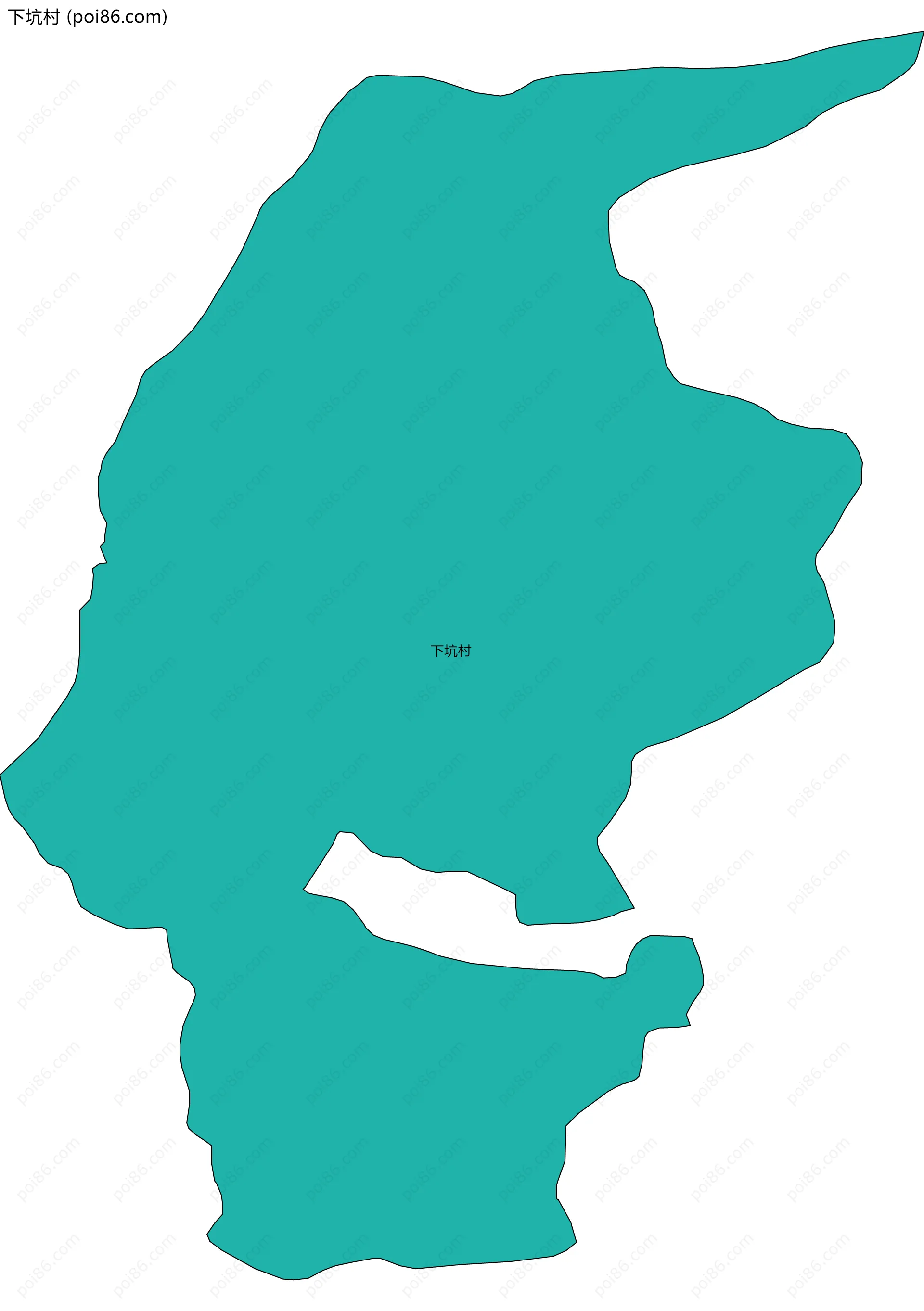 下坑村边界地图