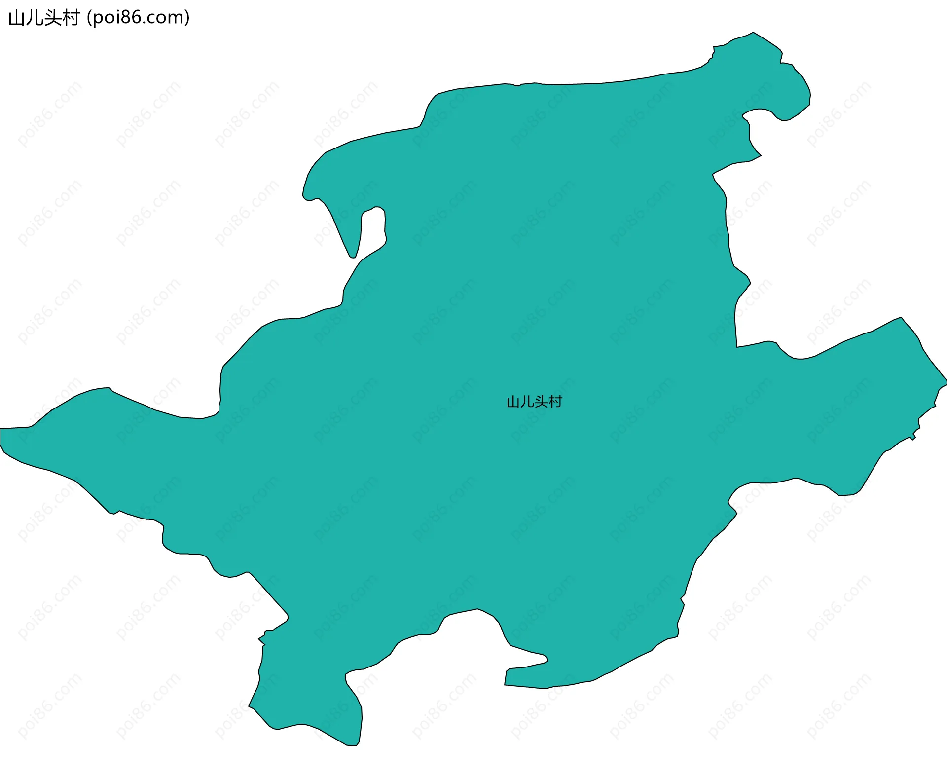 山儿头村边界地图