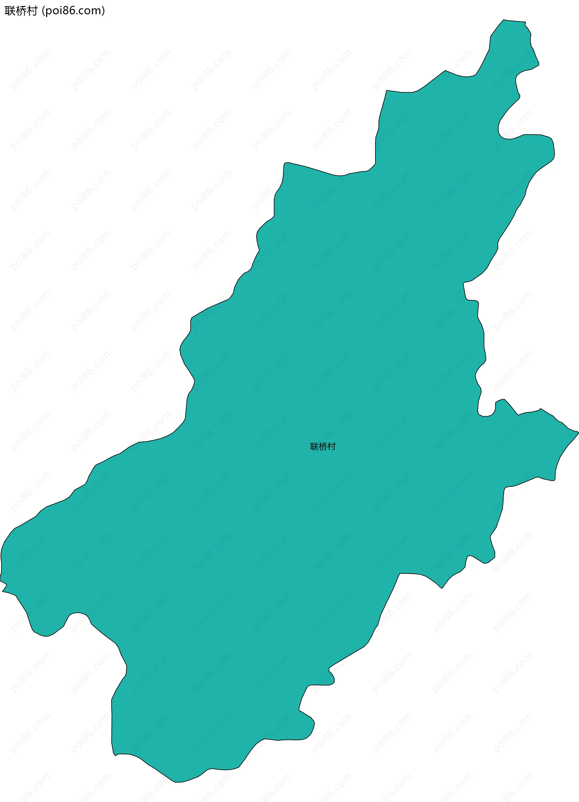 联桥村边界地图