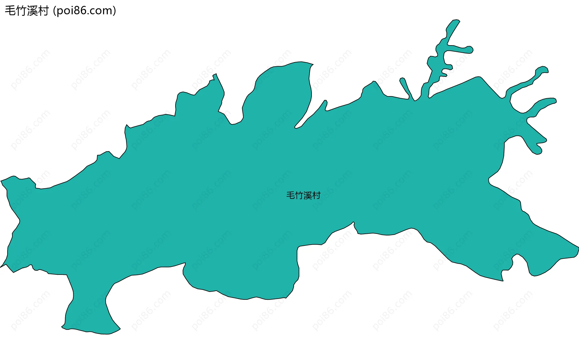 毛竹溪村边界地图