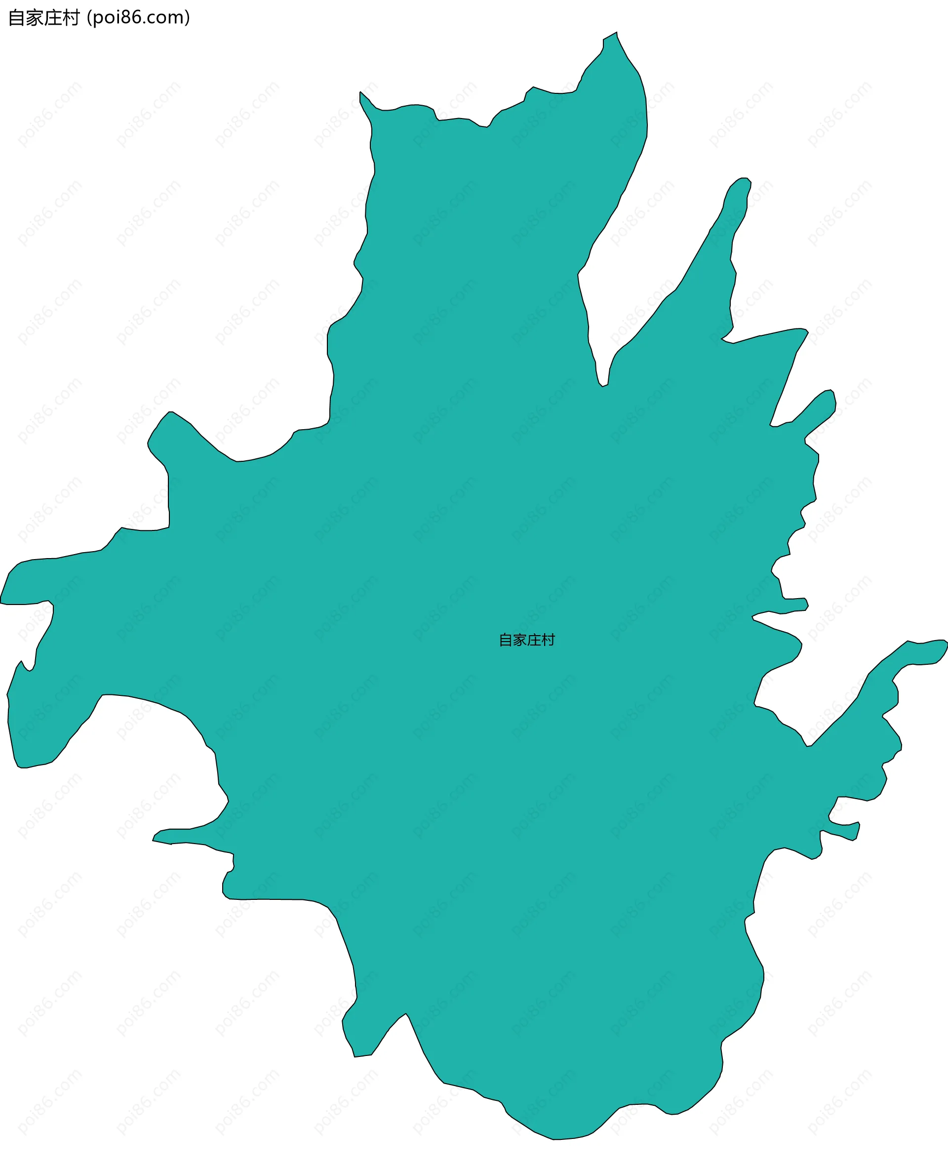 自家庄村边界地图