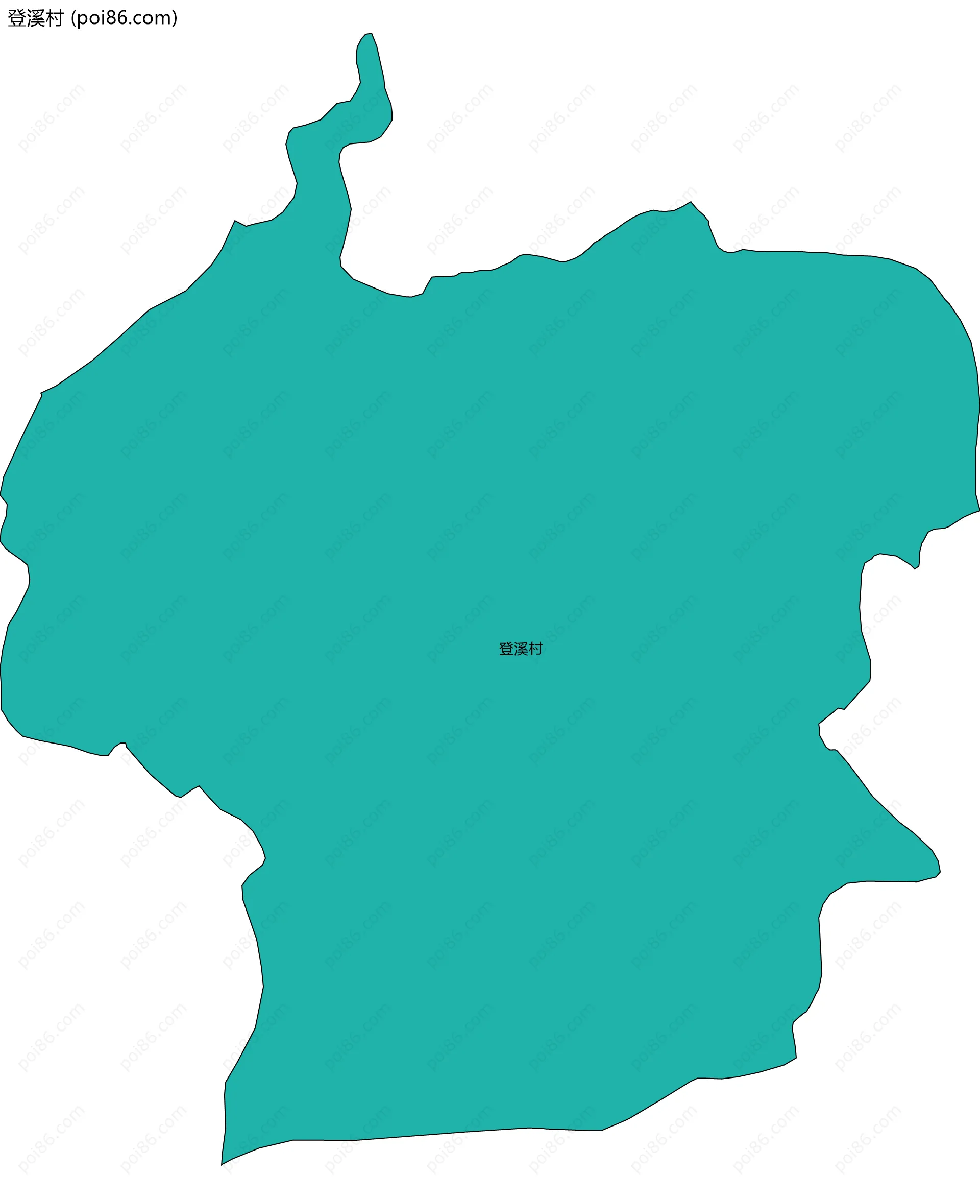 登溪村边界地图