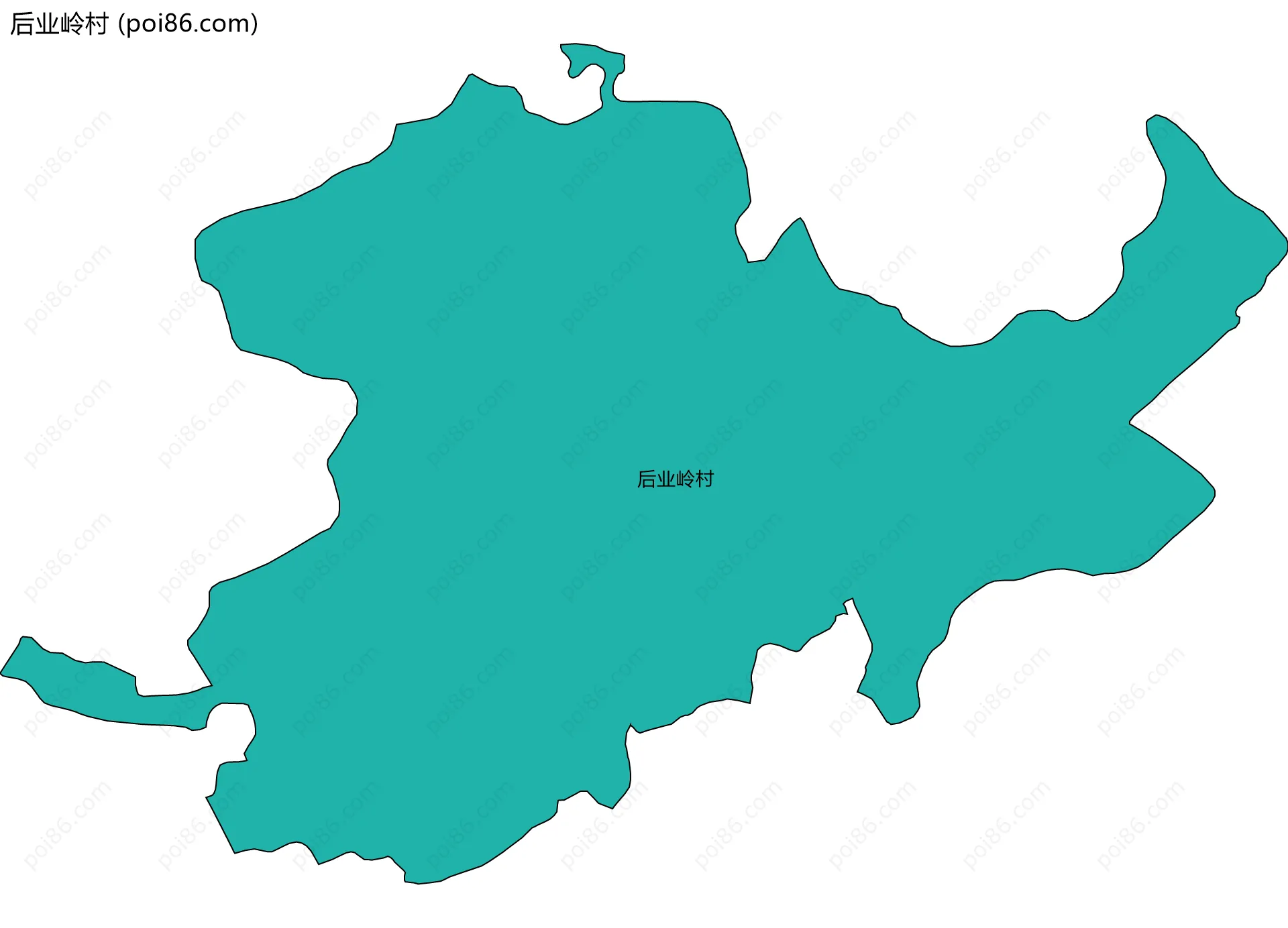 后业岭村边界地图