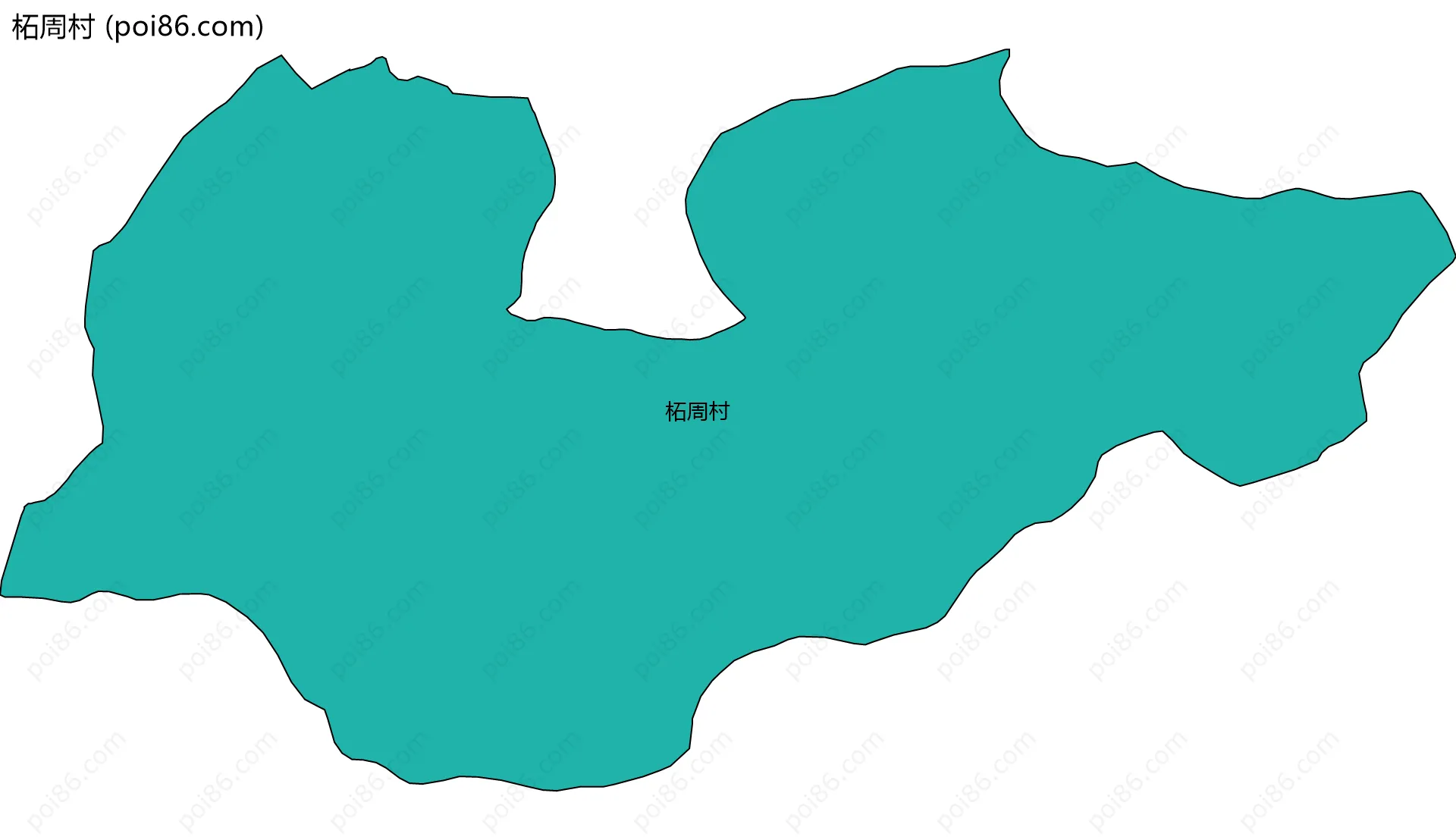 柘周村边界地图