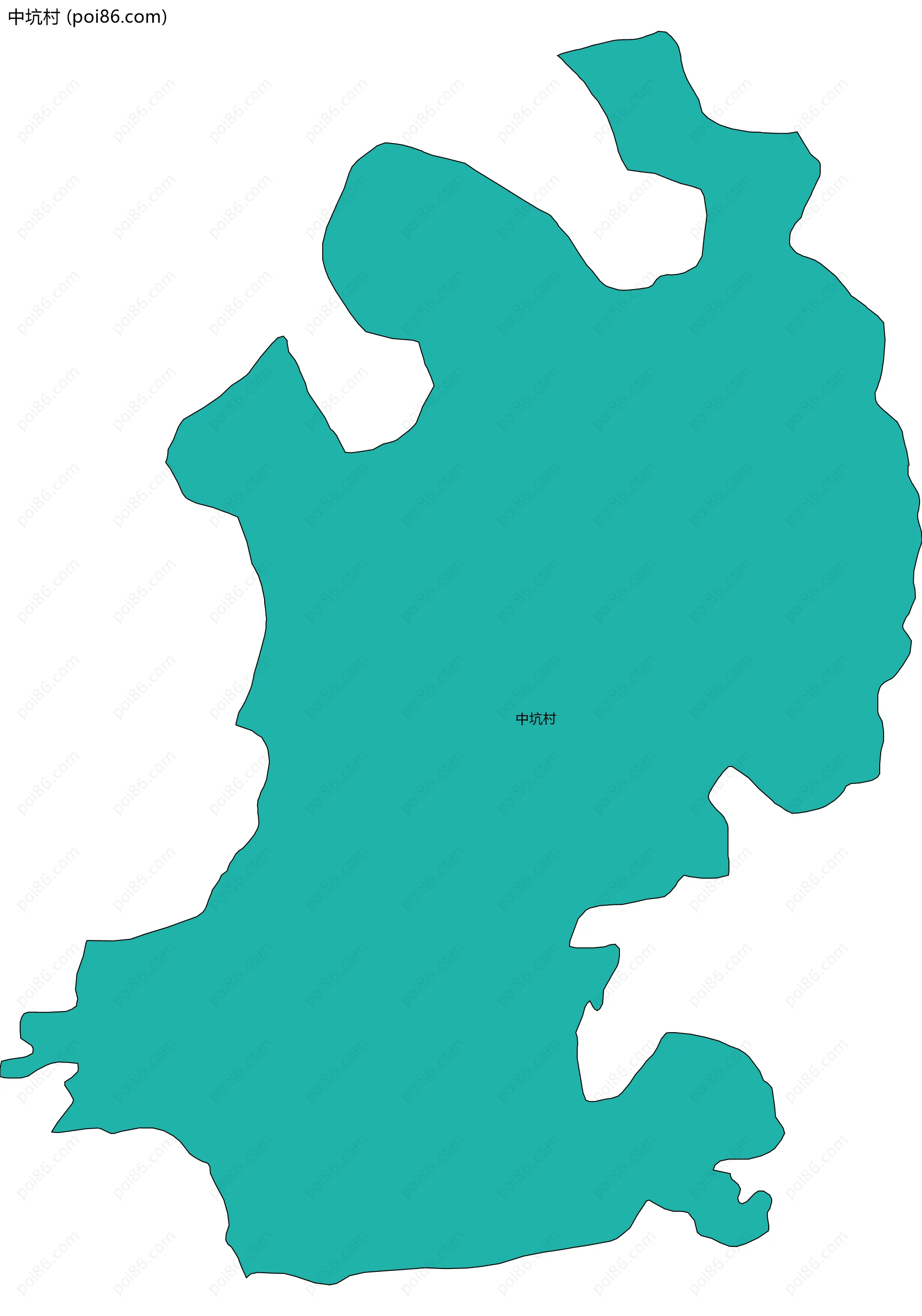 中坑村边界地图