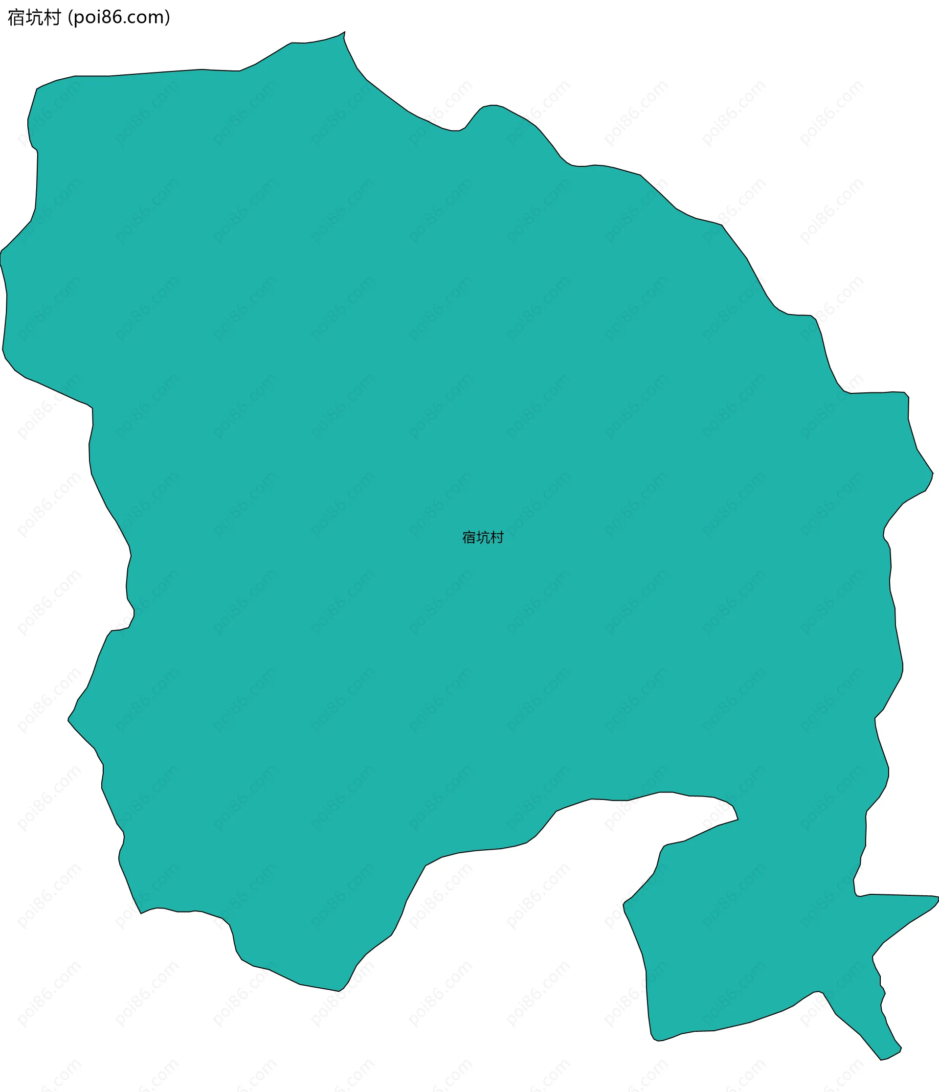 宿坑村边界地图
