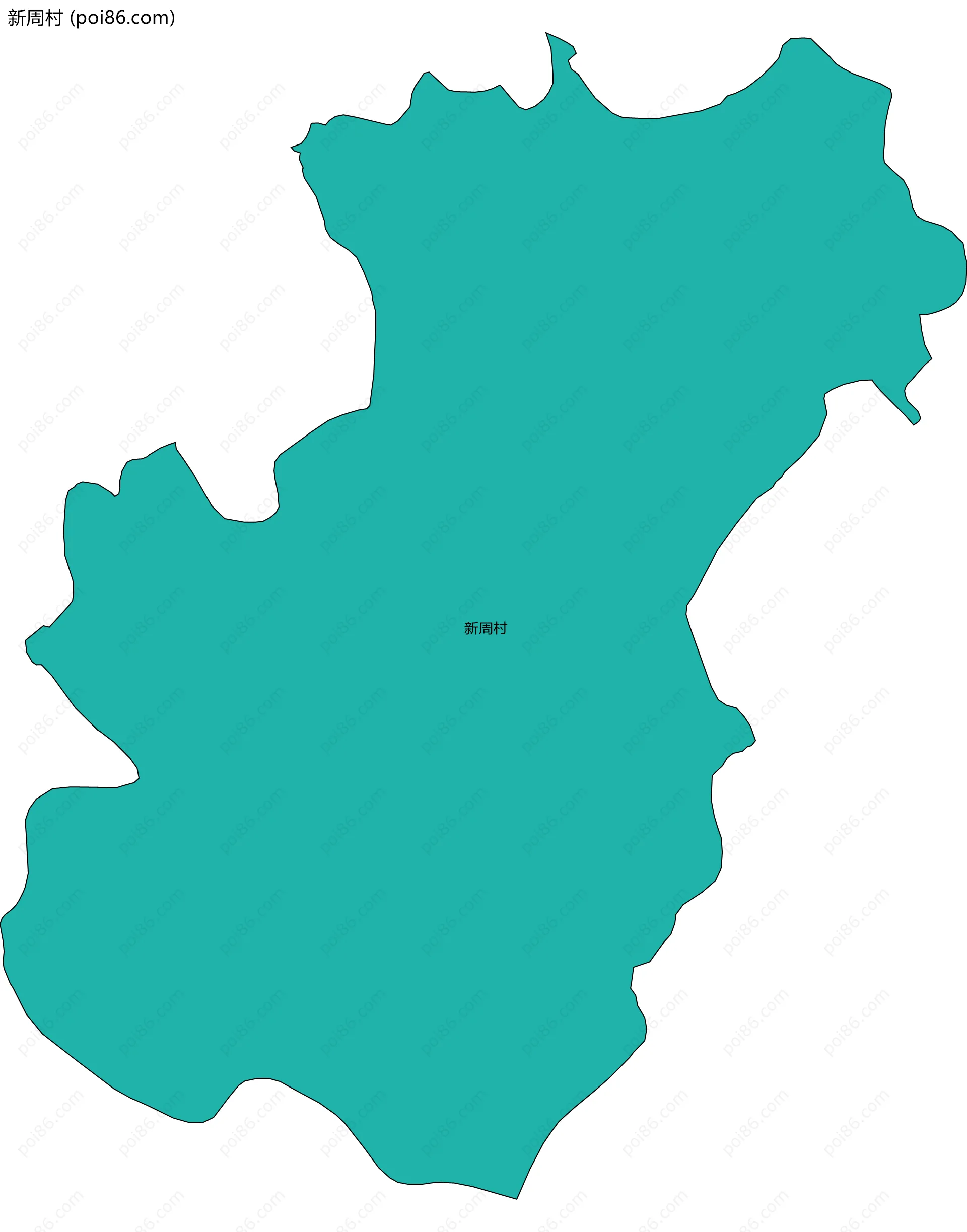 新周村边界地图